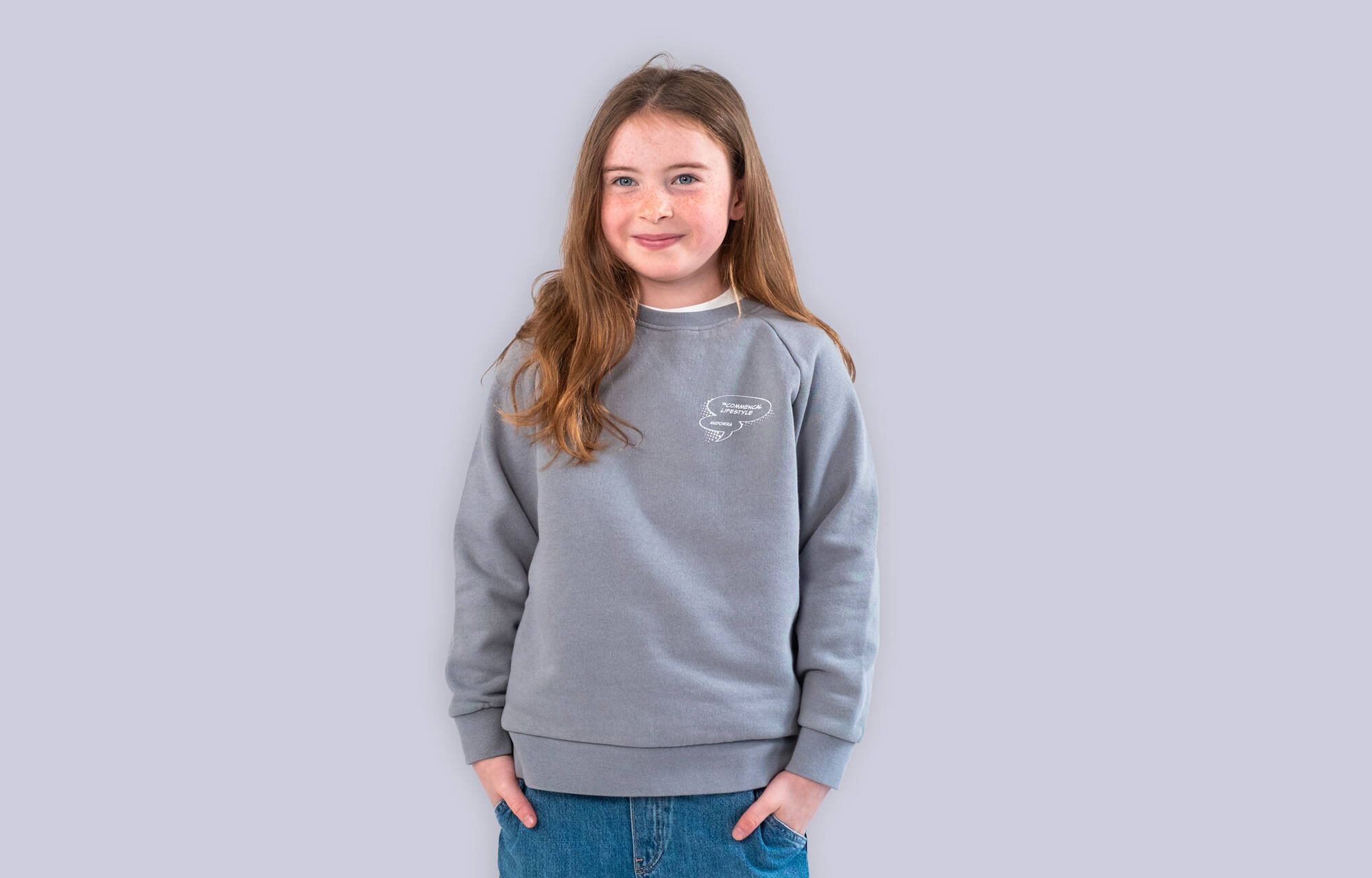 CREWNECK COMMENCAL KIDS CARTOON GREY image large number 2
