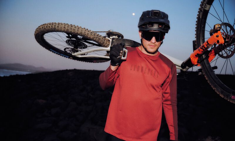 COMMENCAL HARDTECH LONG SLEEVE JERSEY 2-TONE RED DIRT