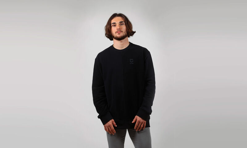 COMMENCAL LOOSE FIT PATCHWORK CREWNECK BLACK