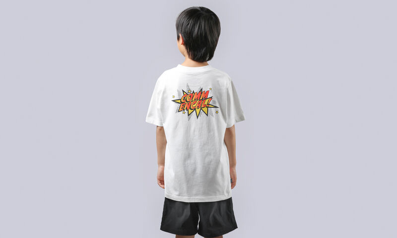 CAMISETA COMMENCAL KIDS REGULAR FIT CARTOON GREIGE