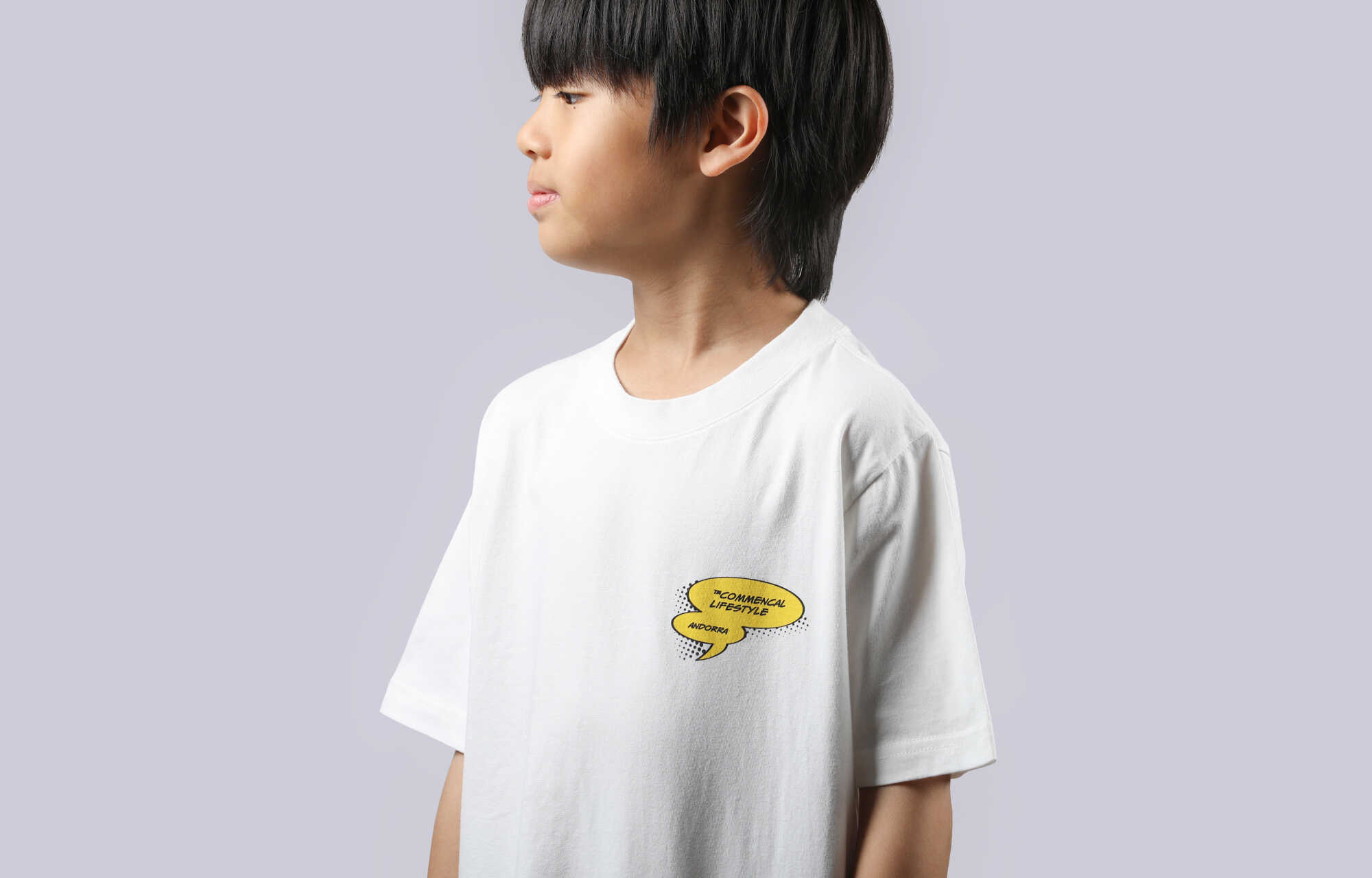 T-SHIRT COMMENCAL KIDS REGULAR FIT CARTOON GREIGE image large number 1