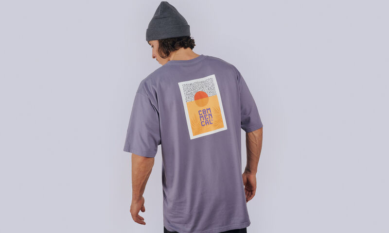 T-SHIRT COMMENCAL LOOSE FIT LIGHT SUNSET GRAPE