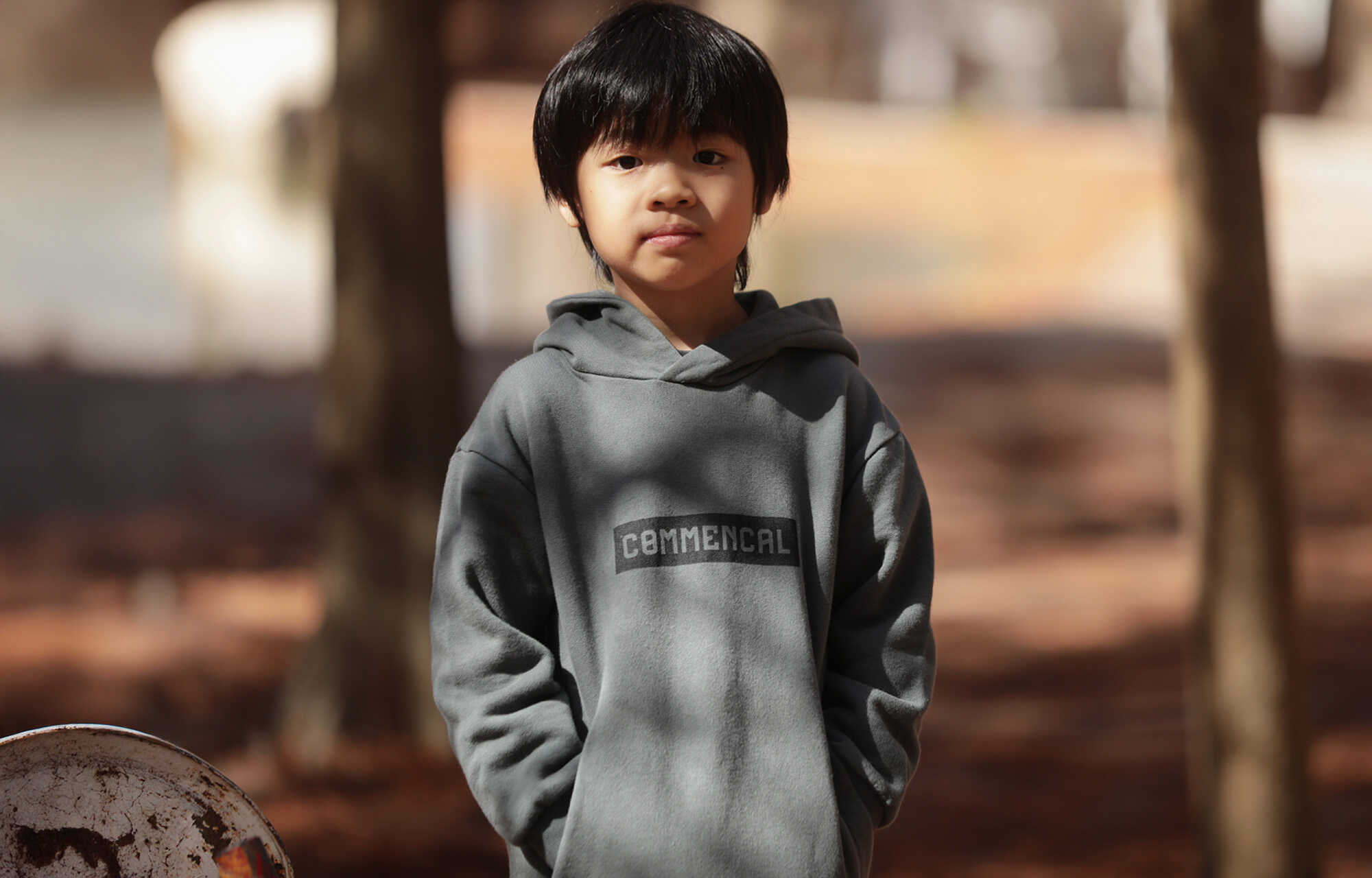 COMMENCAL KIDS CORPORATE HOODIE DARK GREY image large number 4