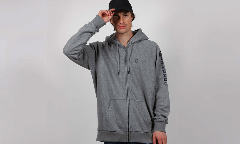 COMMENCAL ZIPPER HOODIE DARK MOLTED GREY