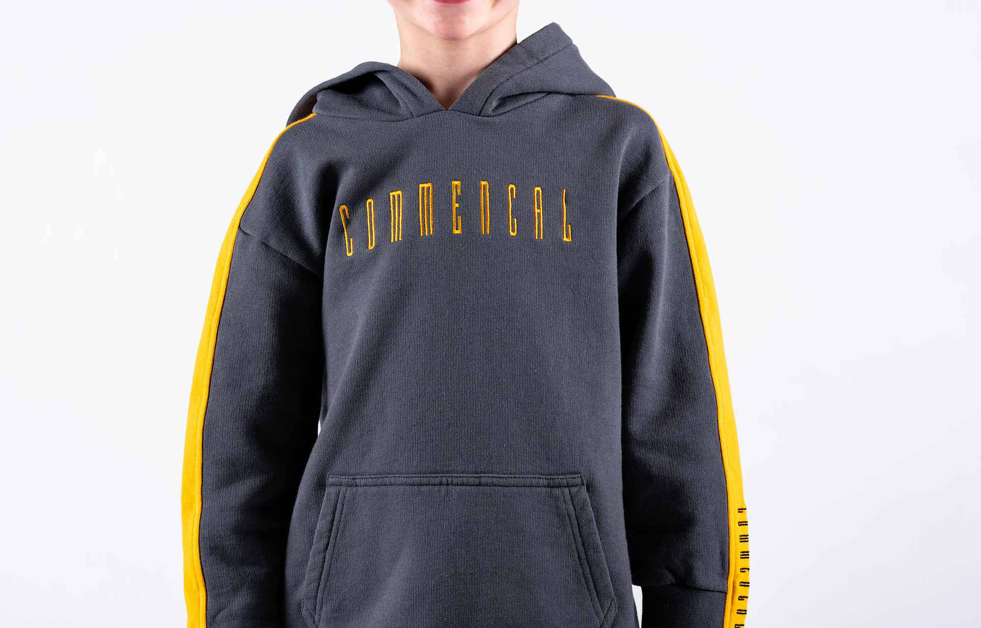 COMMENCAL KIDS STRIPES HOODIE ORANGE image large number 2