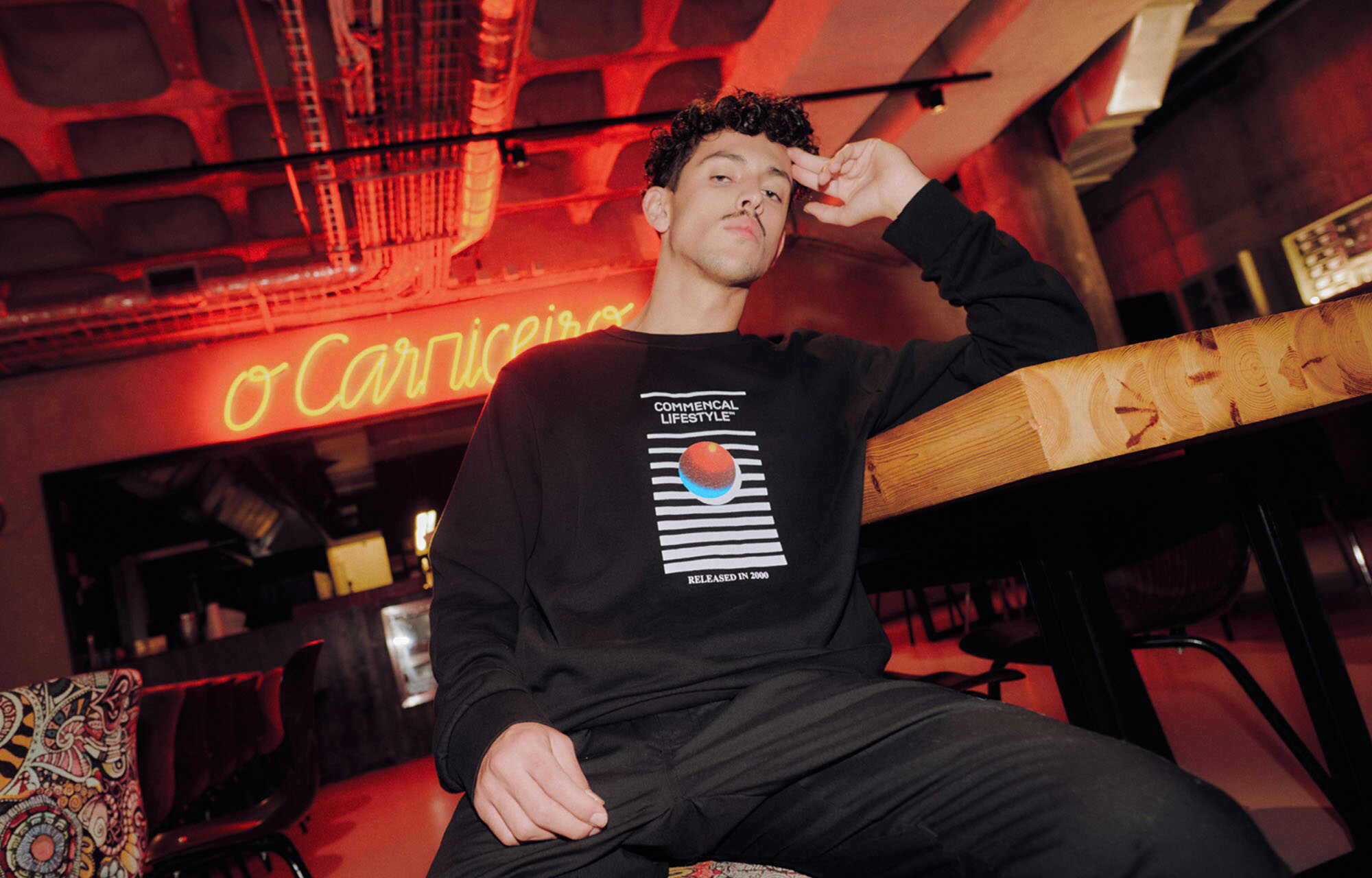 COMMENCAL CREWNECK BLACK RECORDS image large number 2