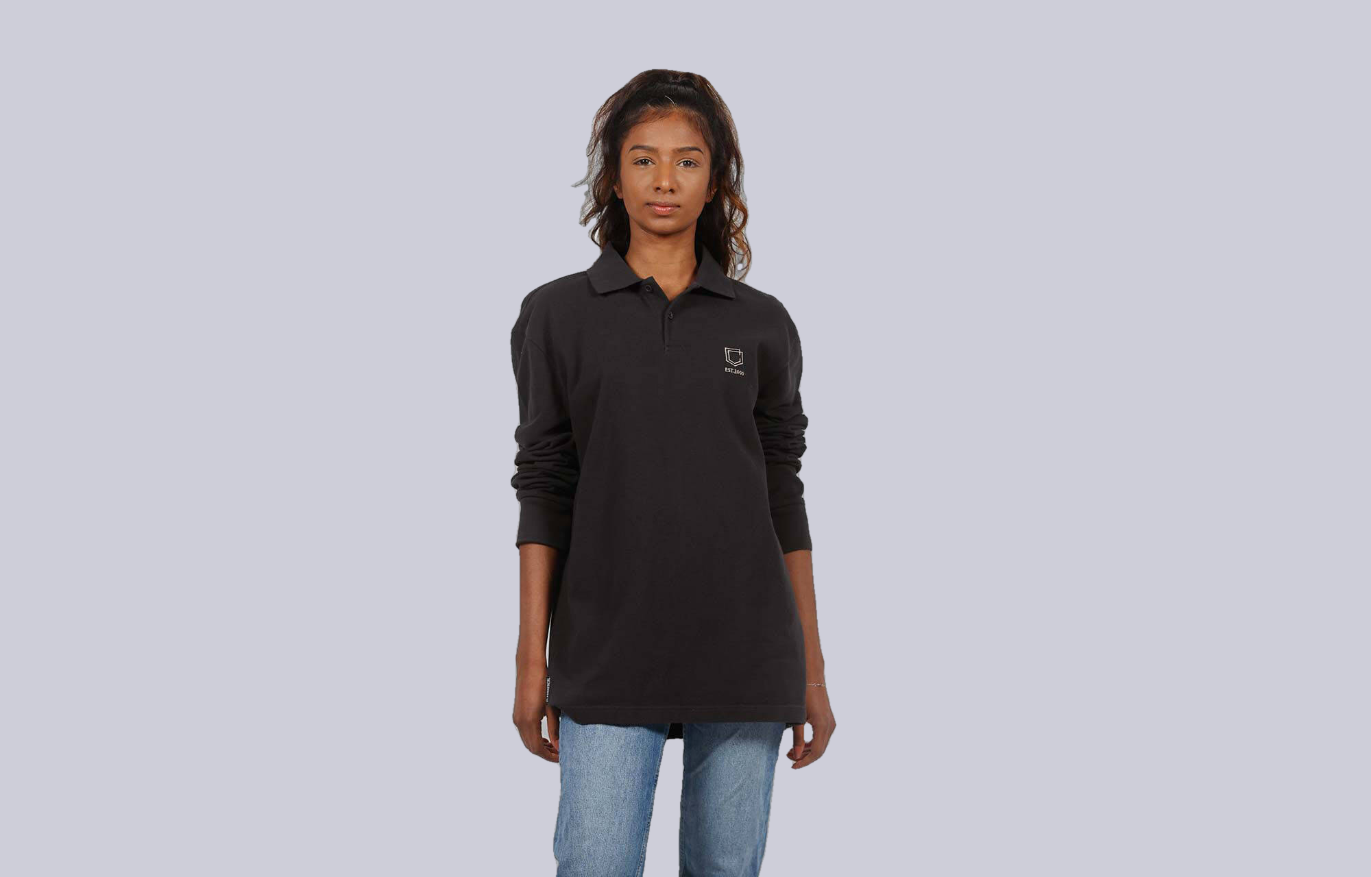 POLO LONG SLEEVES COMMENCAL ANTHRACITE image large number 1
