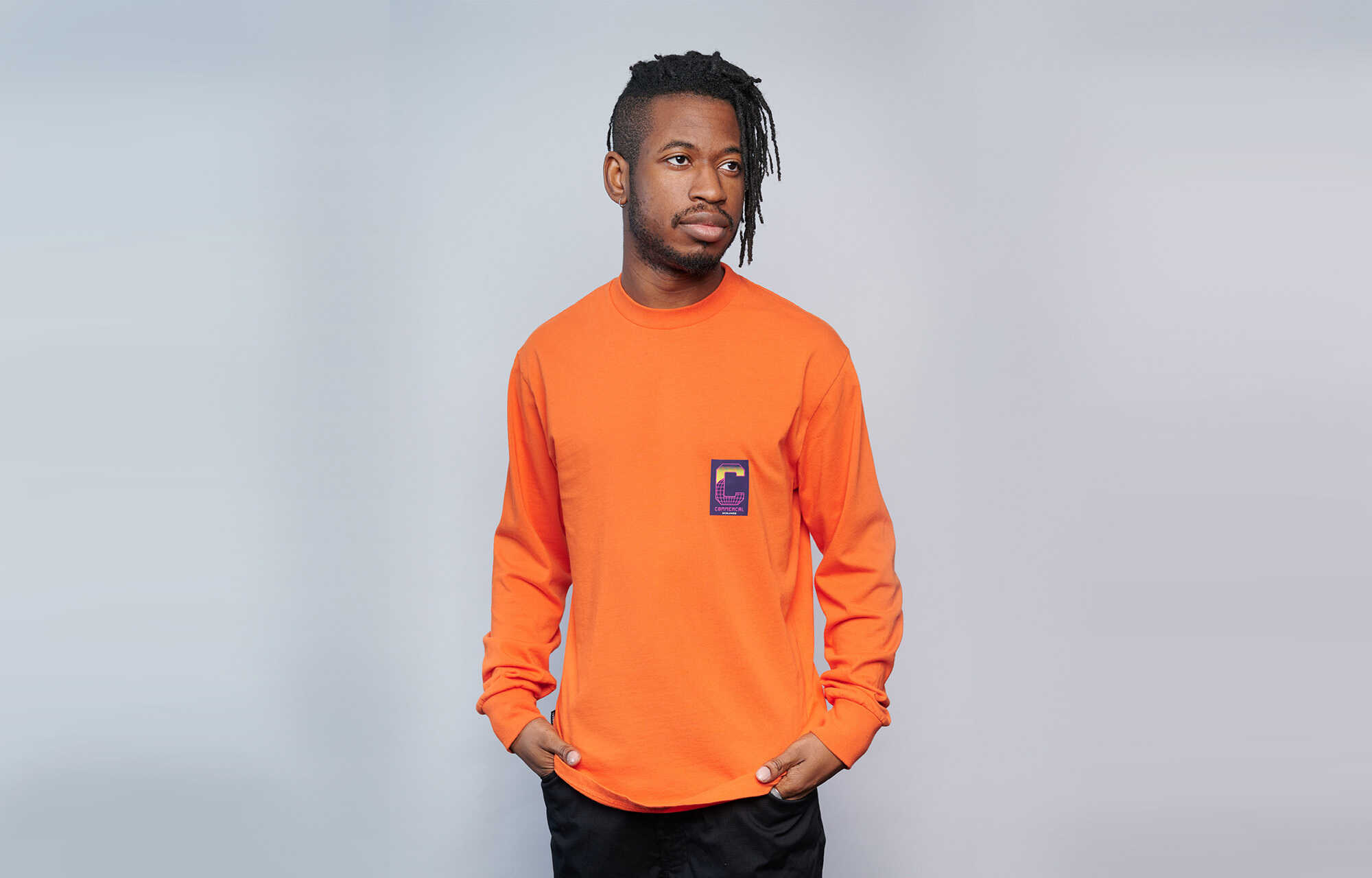 T-SHIRT COMMENCAL MANCHES LONGUES LOOSE FIT SPECTRUM ORANGE image cover number 0