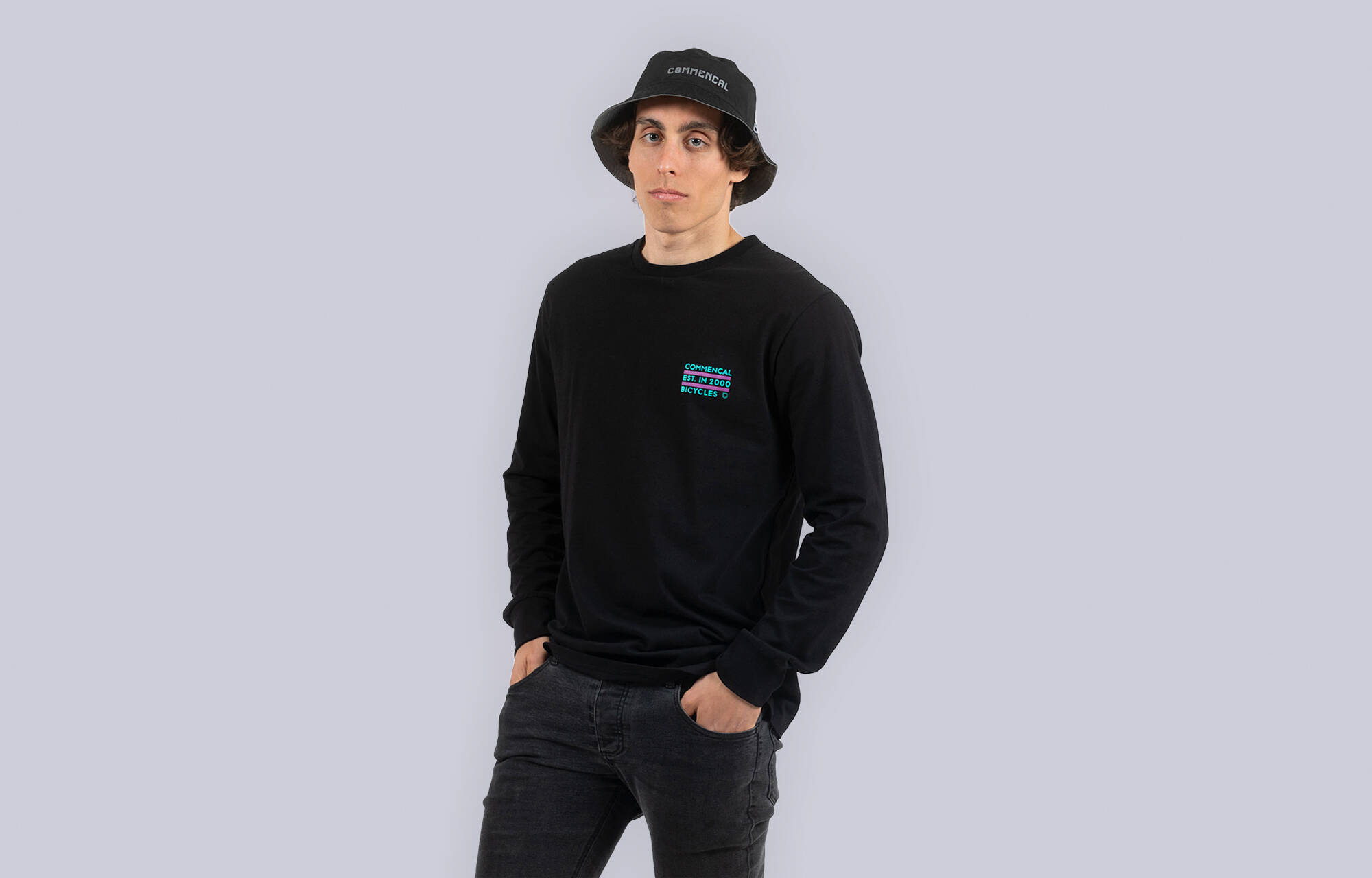 T-SHIRT COMMENCAL MANCHES LONGUES NEON BLACK image cover number 0