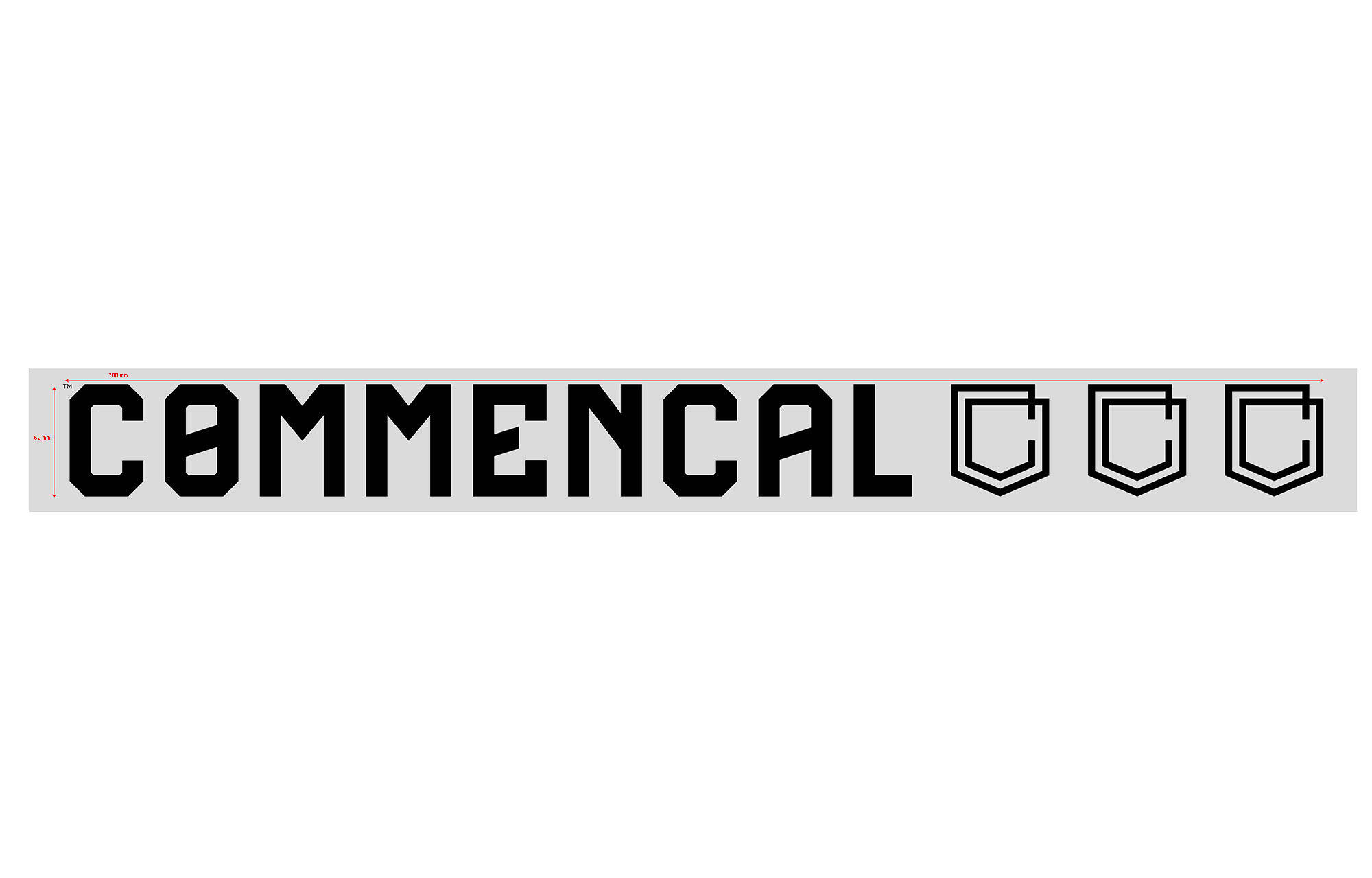 COMMENCAL TRADITIONAL STICKER LARGE BLACK image cover number 0