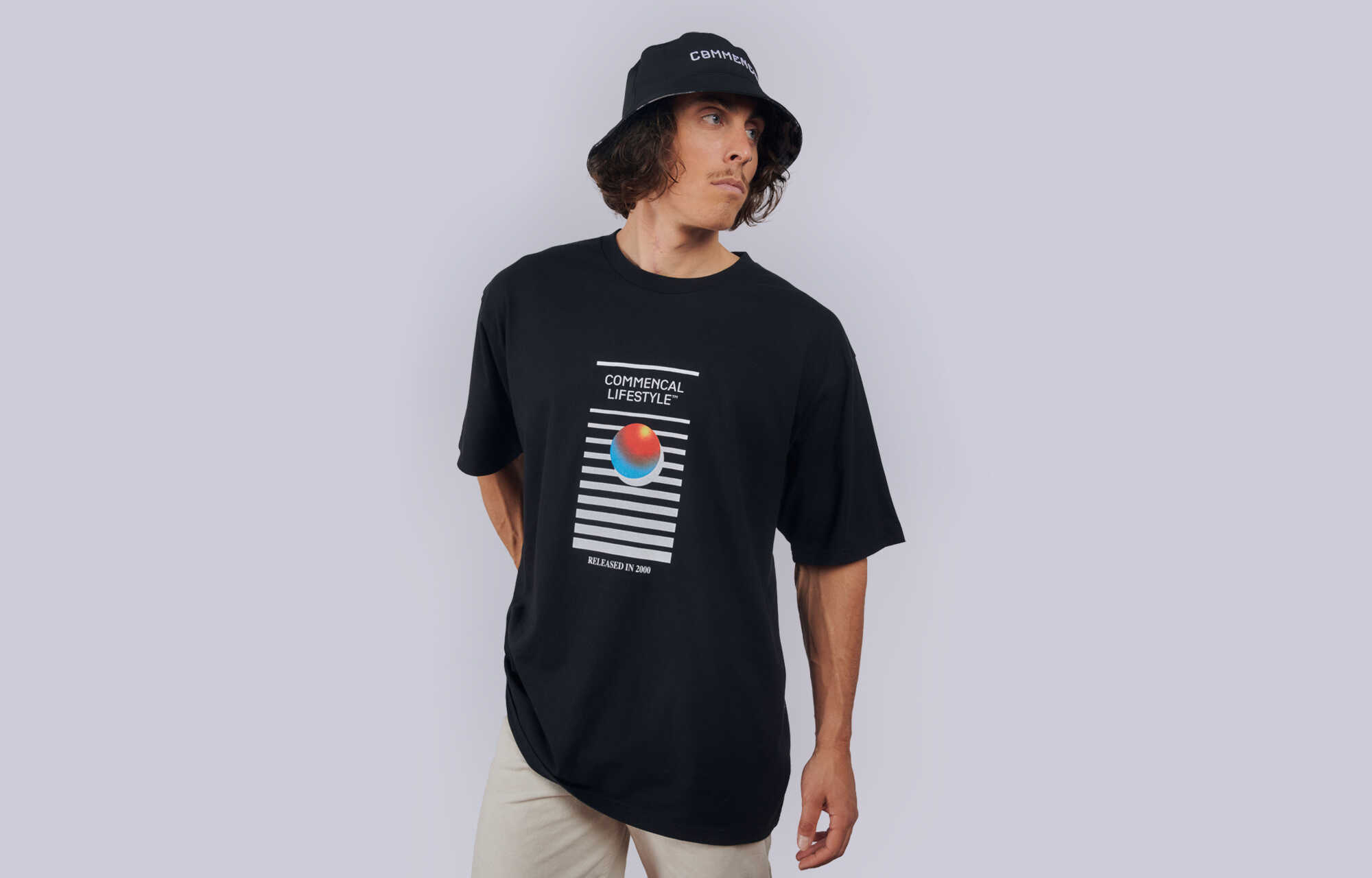 COMMENCALLOOSE FIT LIGHT T-SHIRT BLACK RECORDS image cover number 0