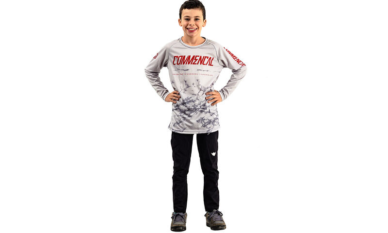 KIDS LONG SLEEVE AMAURY PIERRON REPLICA JERSEY CHALK GREY