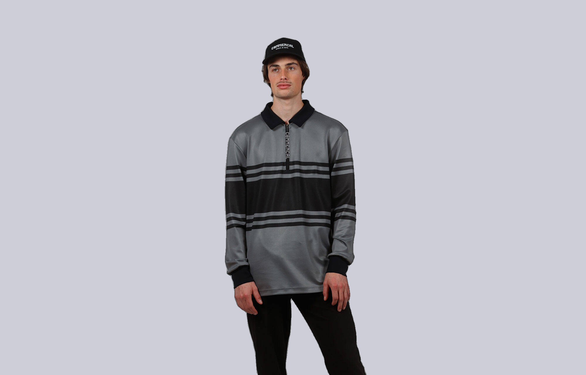 POLO MANGA LARGA COMMENCAL STRIPPED GREEN image cover number 0