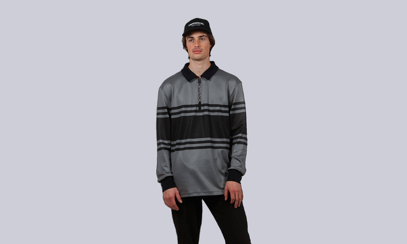 POLO MANGA LARGA COMMENCAL STRIPPED GREEN
