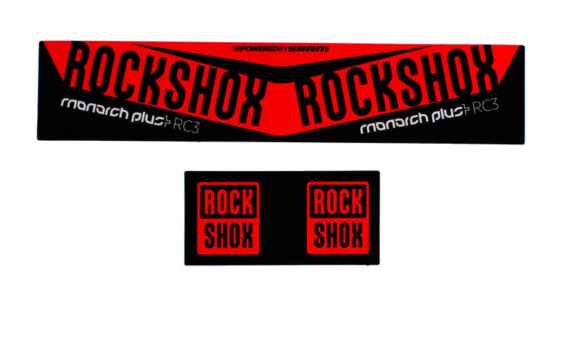 DECAL-SET ROCK SHOX MONARCH PLUS DEBONAIR RED