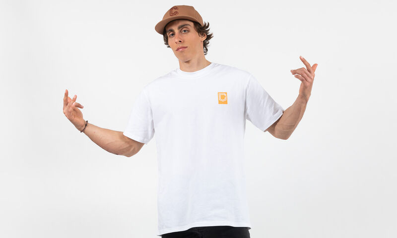 T-SHIRT COMMENCAL LOOSE FIT ORANGE AND WHITE