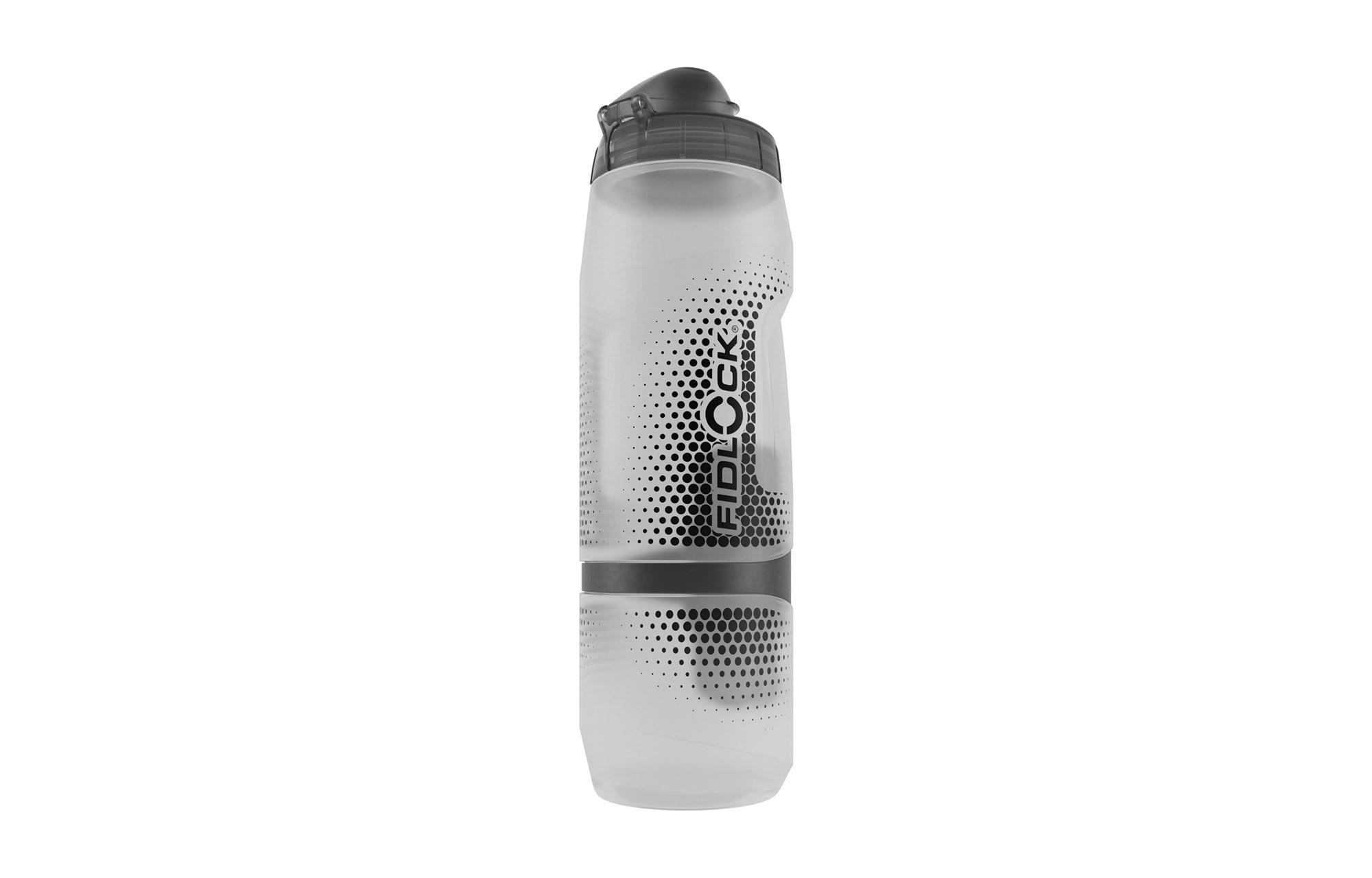 BIDÓN FIDLOCK TWIST 800ML TRANSPARENT WHITE CON BIKE BASE image number null