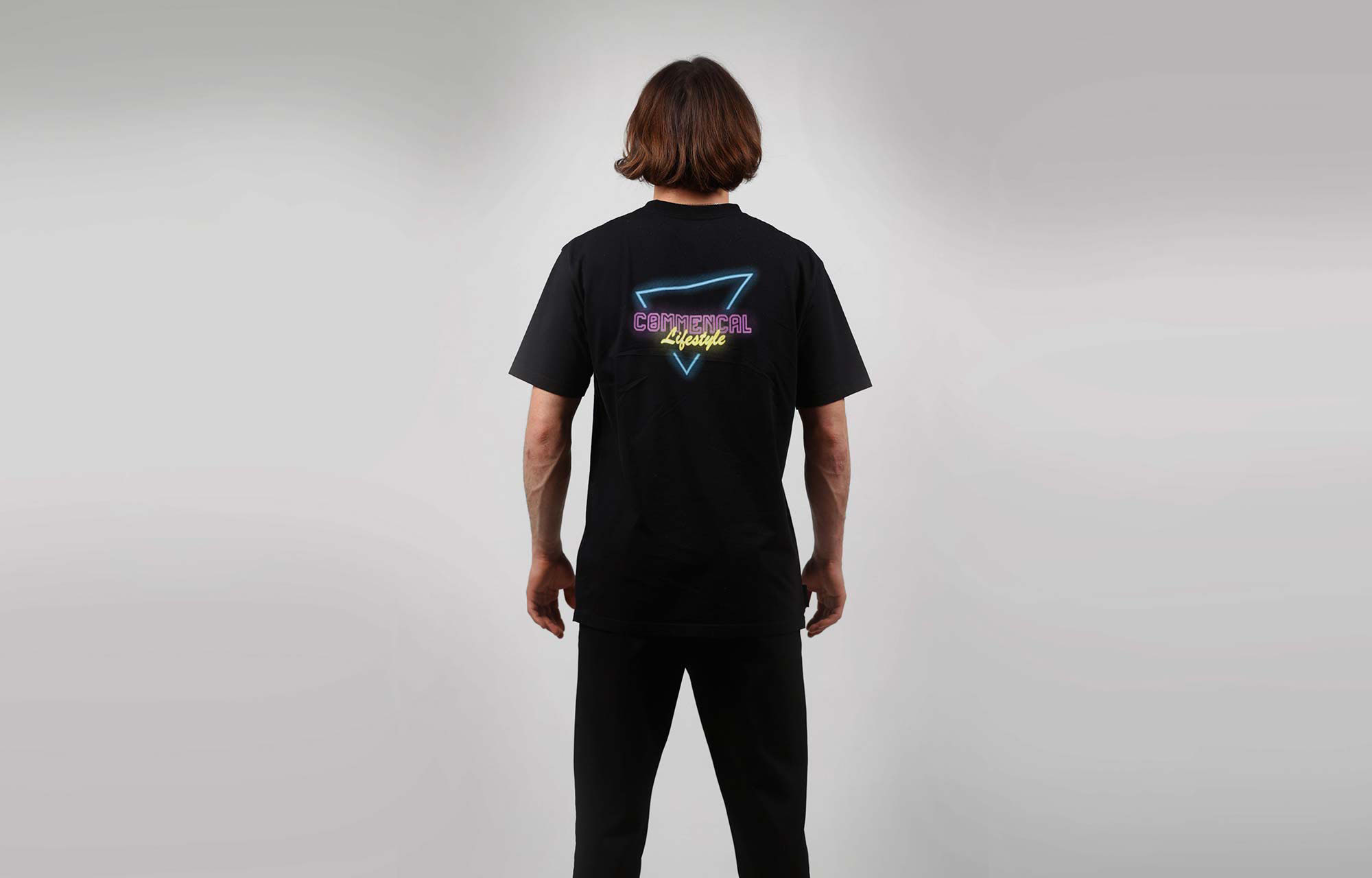 COMMENCAL NEON TRIANGLE T-SHIRT BLACK image number 0