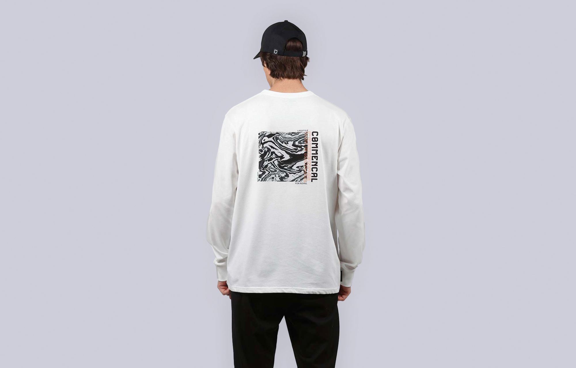 CAMISETA MANGA LARGA COMMENCAL OIL SLICK WHITE image number 0