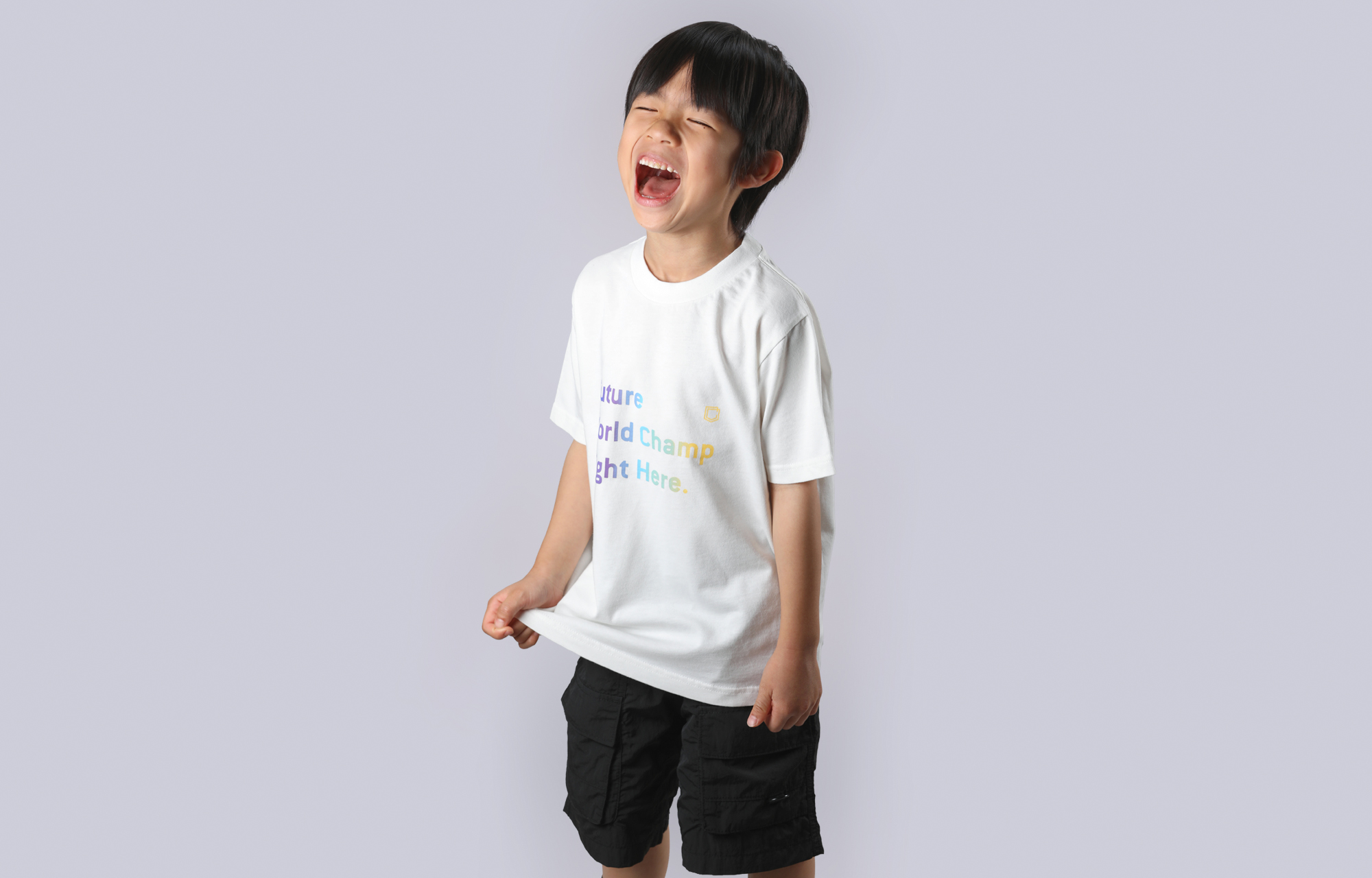 T-SHIRT COMMENCAL KID WORLD CHAMP WHITE image number 1