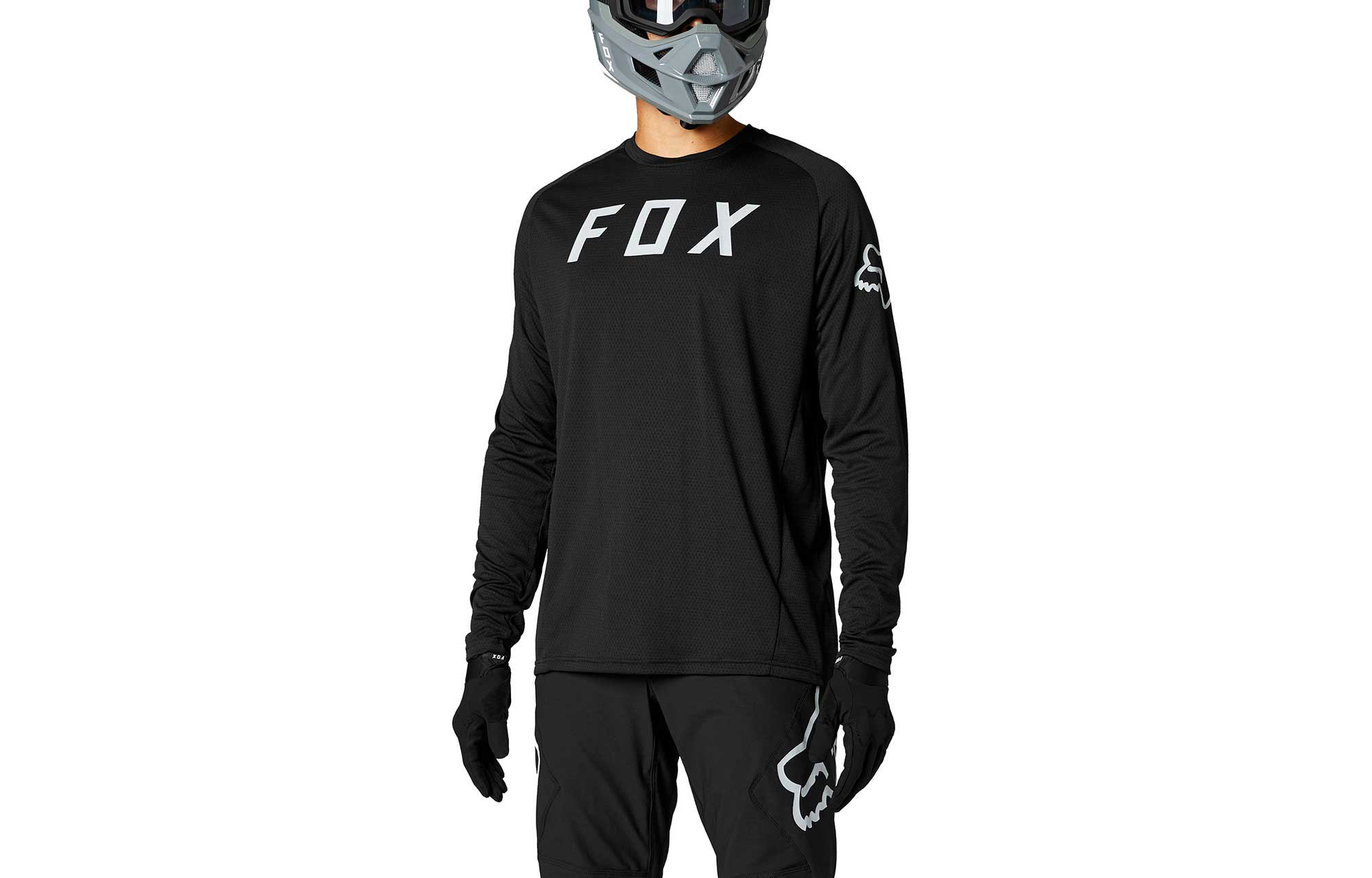 FOX DEFEND LANGARM TRIKOT BLACK image number 1