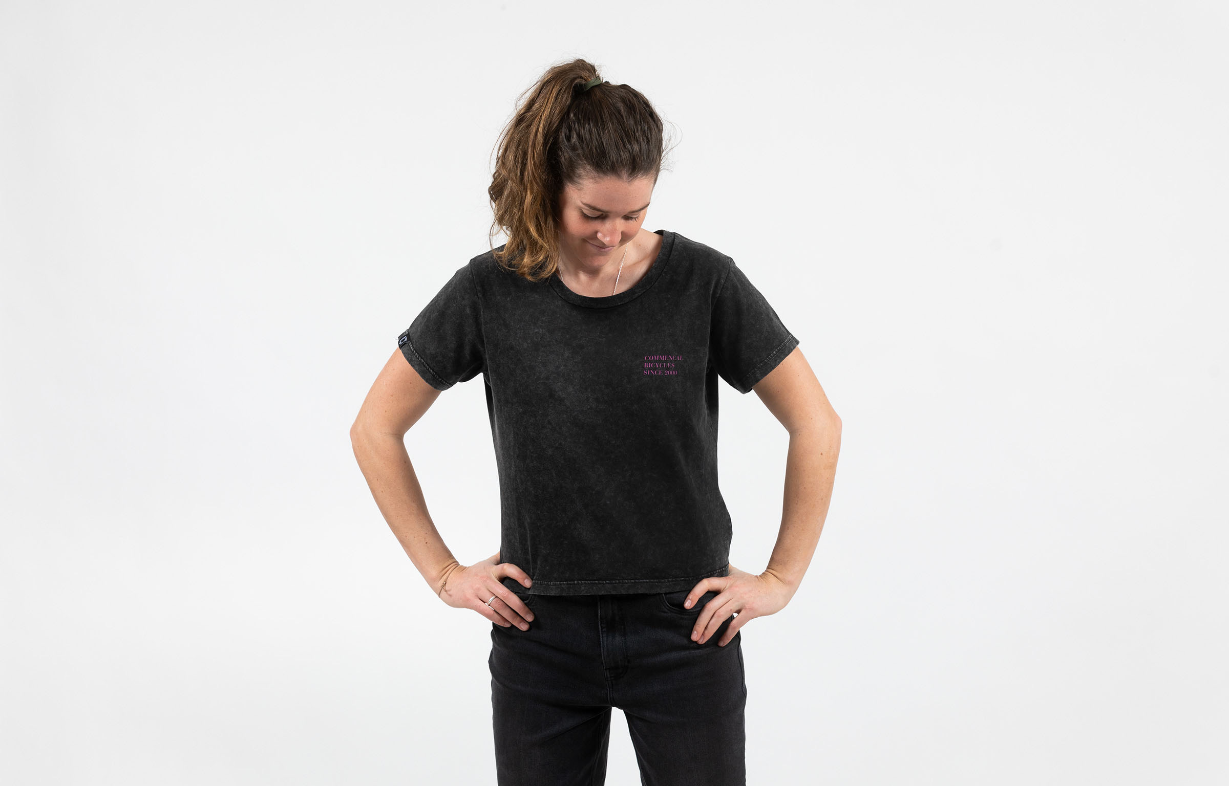 COMMENCAL WOMEN T-SHIRT WASHED BLACK image number 0