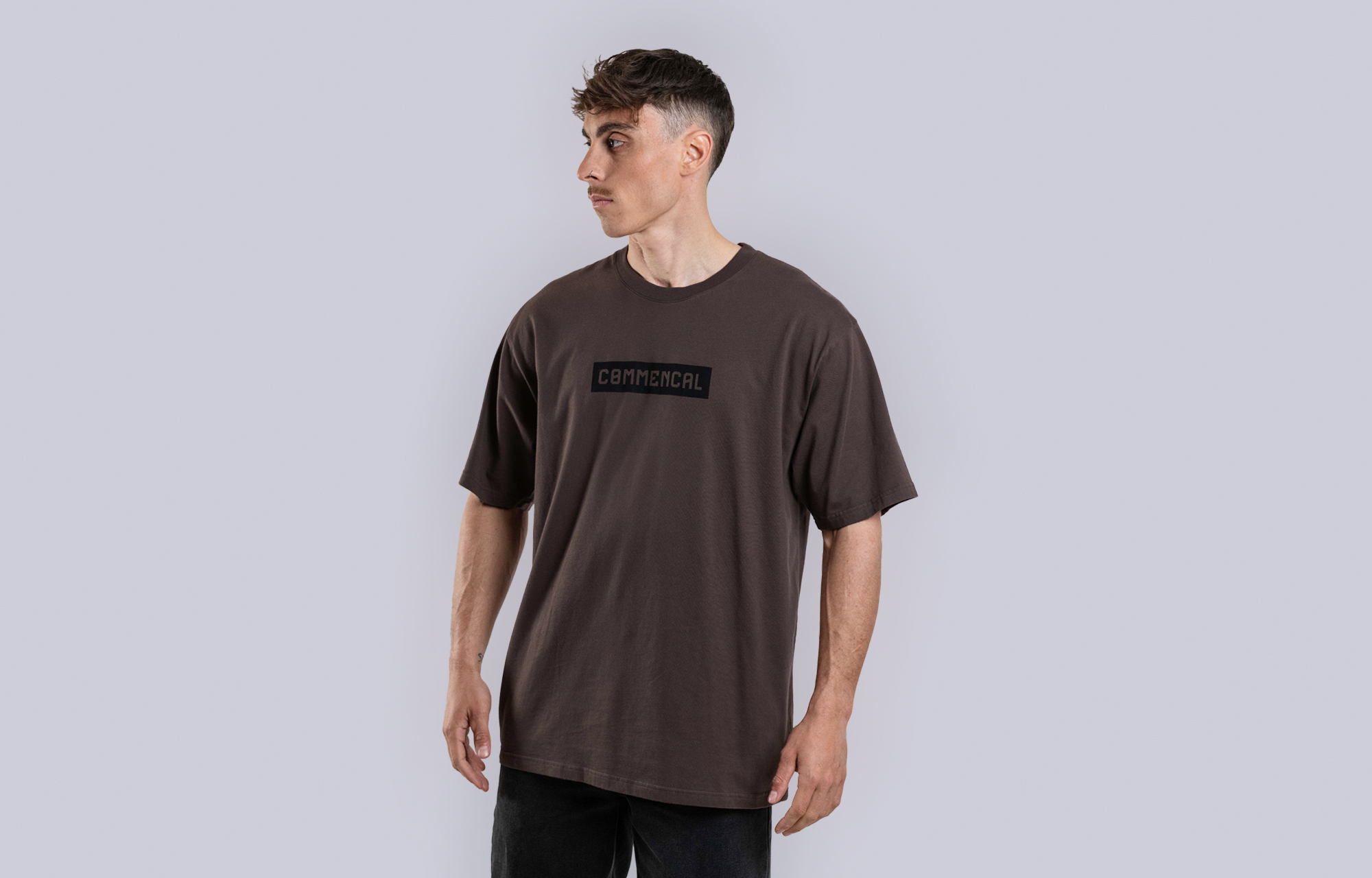 COMMENCAL REGULAR FIT CORPORATE T-SHIRT FADED BROWN image number 0