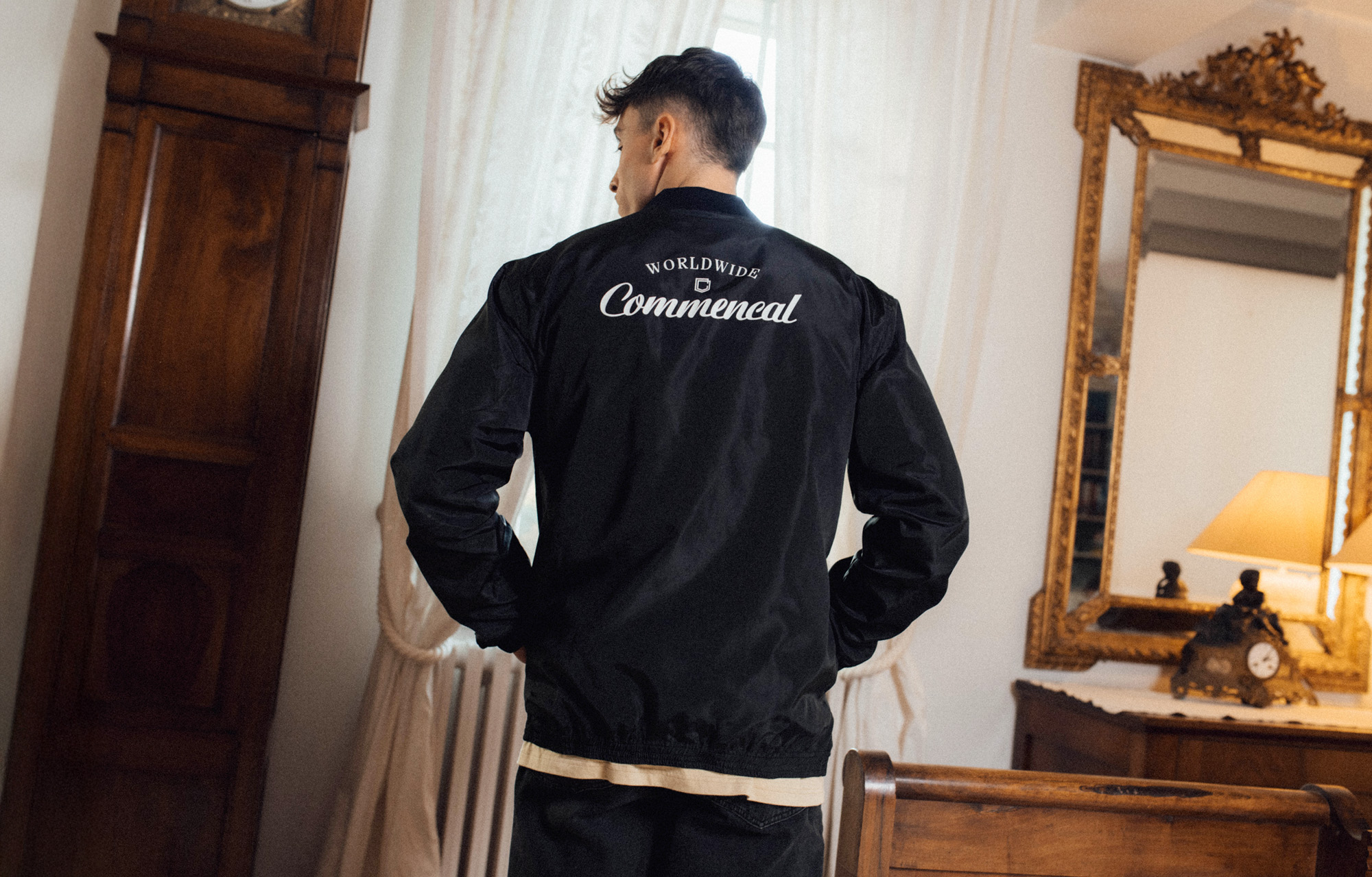 CHAQUETA LIGERA COMMENCAL CON BOTONES DE PRESION BLACK image number 6