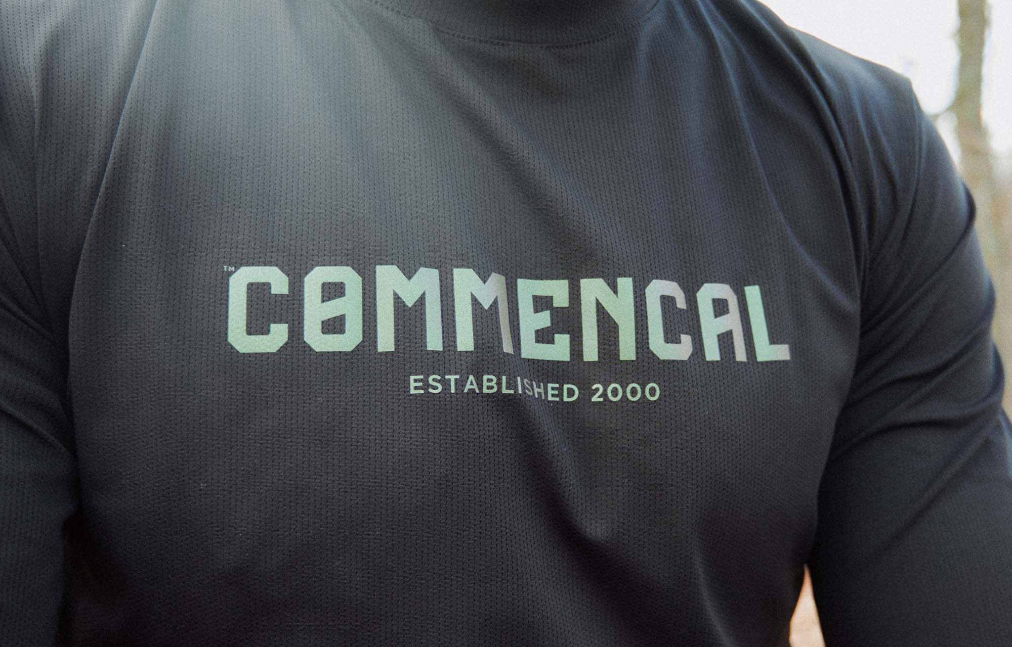 COMMENCAL CORPORATE LONG SLEEVE JERSEY BLACK AND ELECTRIC GREEN image number 2