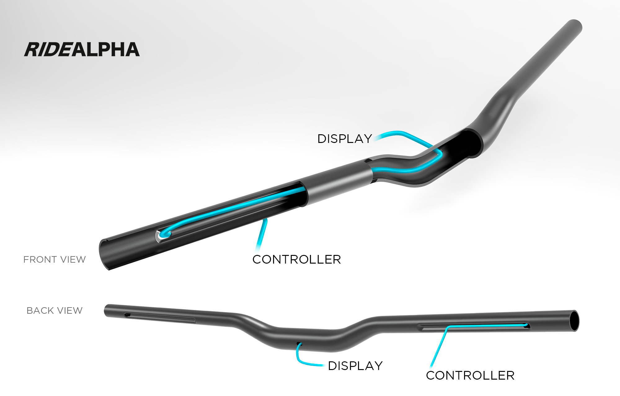 RIDE ALPHA POWER HANDLEBAR Ø31.8MM - RISE 27MM image number null