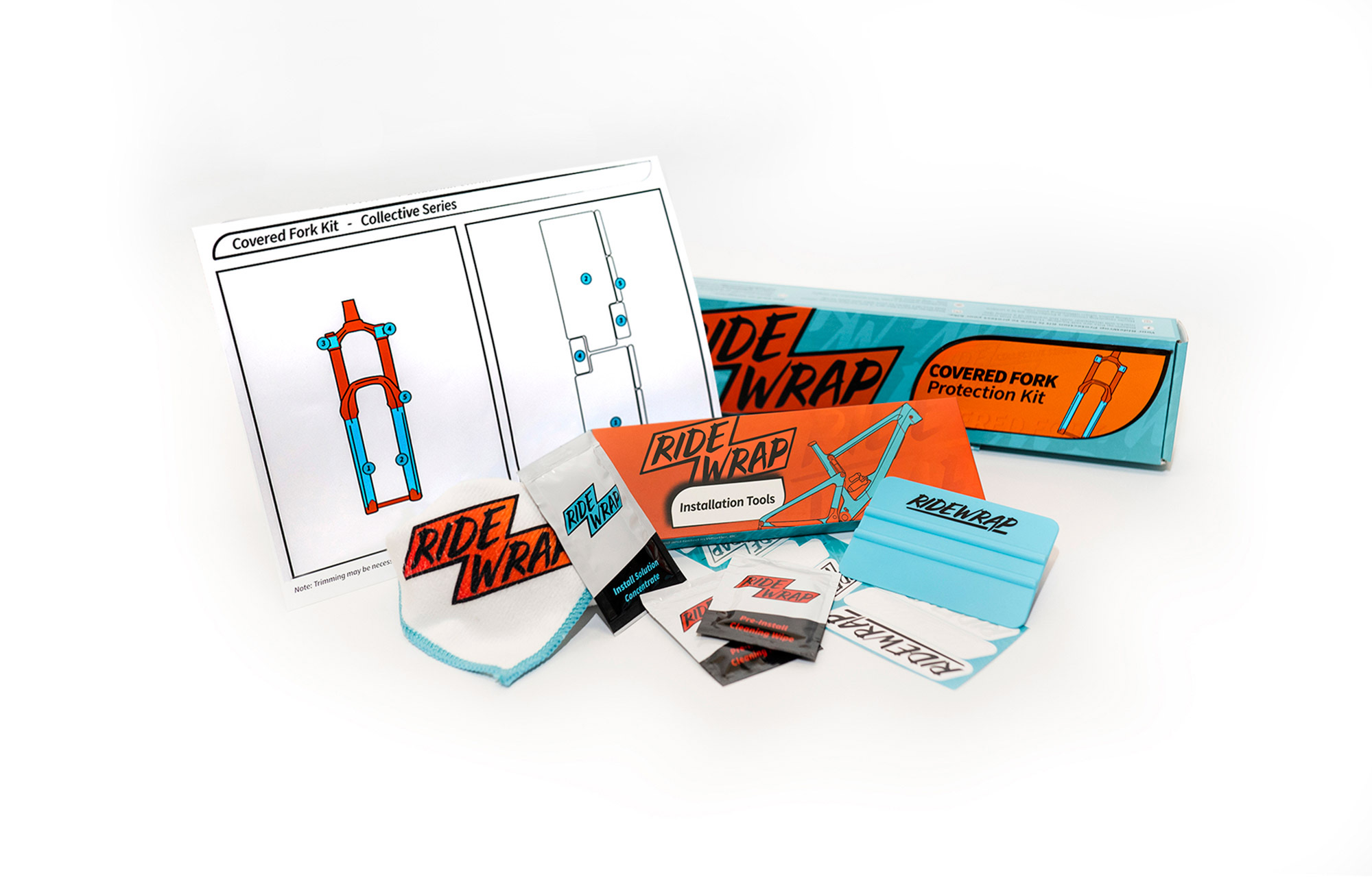 RIDEWRAP COVERED FRAME PROTECTION KIT GLOSS - FORK image number null