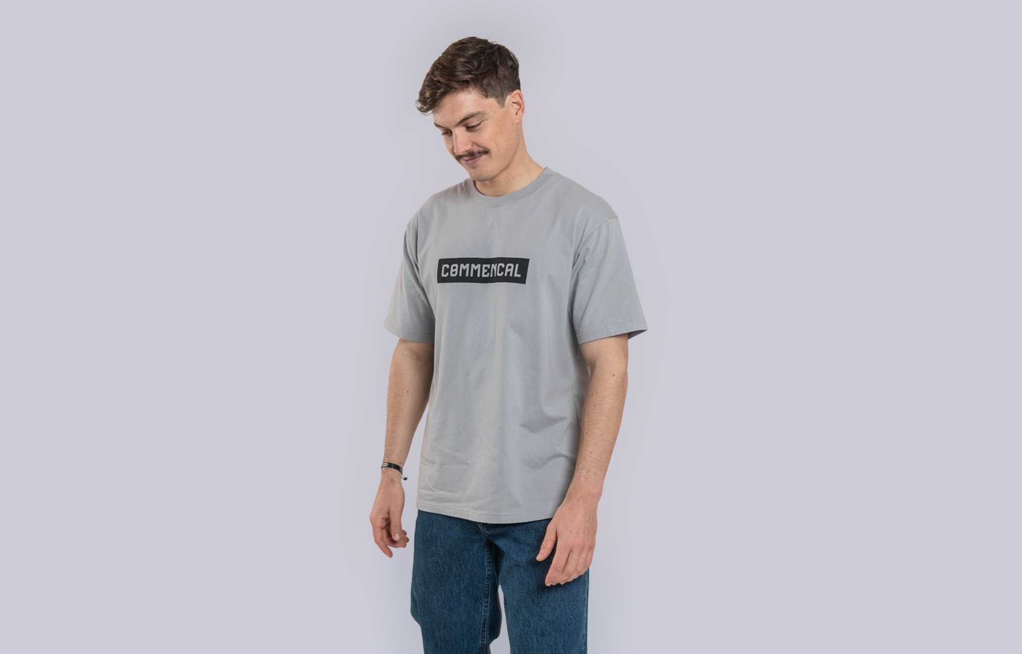 T-SHIRT COMMENCAL REGULAR FIT CORPORATE LIGHT GREY image number 0