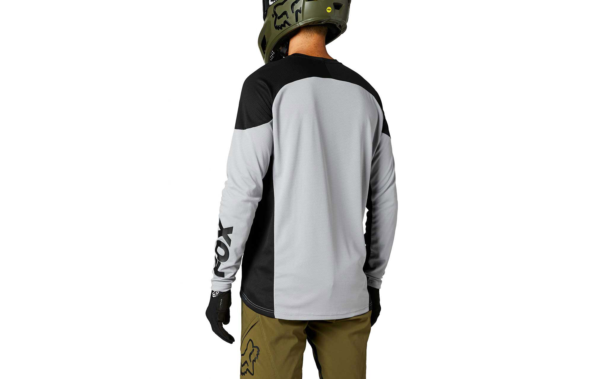 MAGLIA A MANICHE LUNGHE FOX DEFEND STEEL GREY image number 0