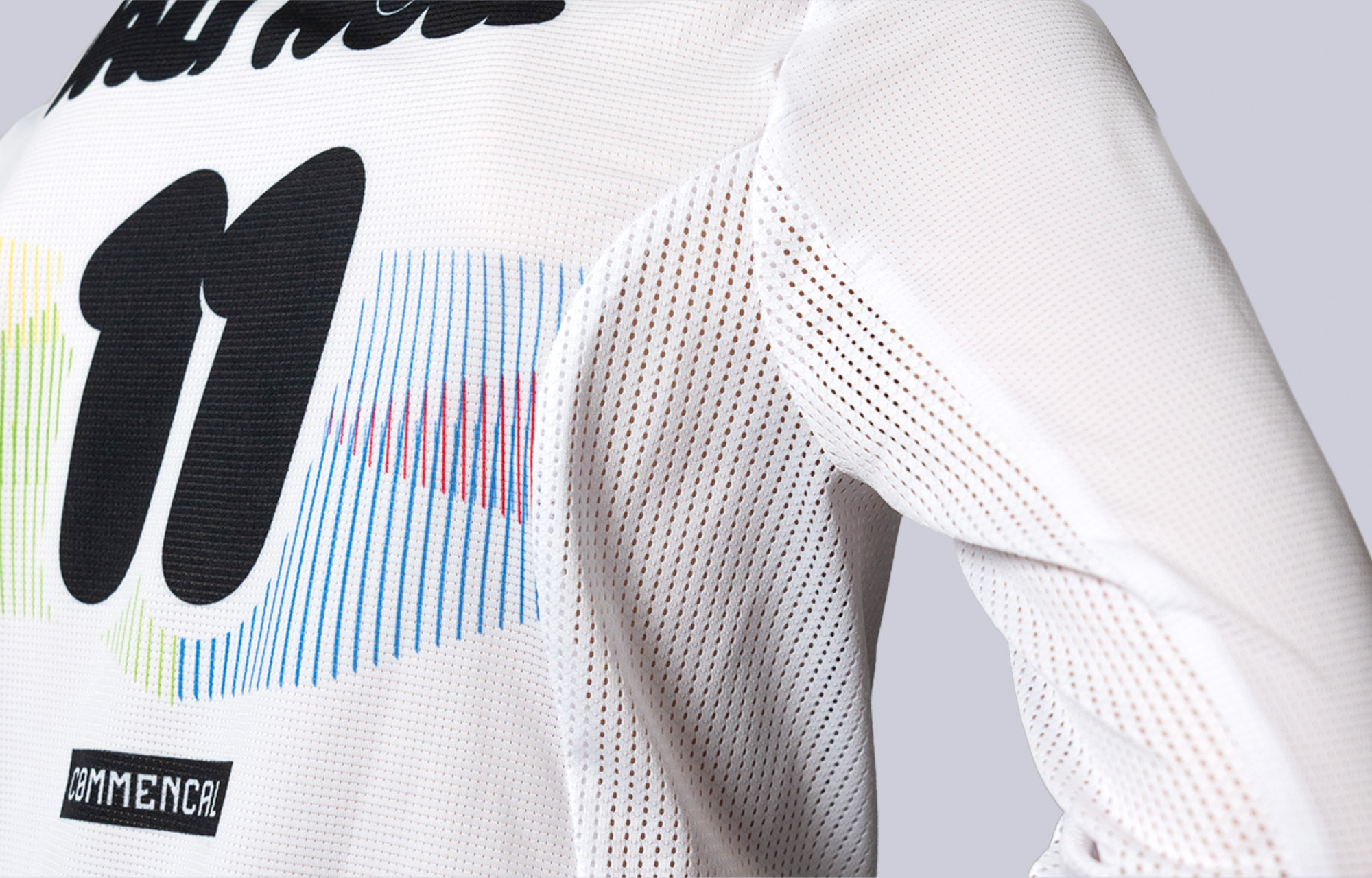 MAILLOT COMMENCAL LIGHTECH MANGA LARGA KIDS VALI H&Ouml;LL WHITE image large number 2