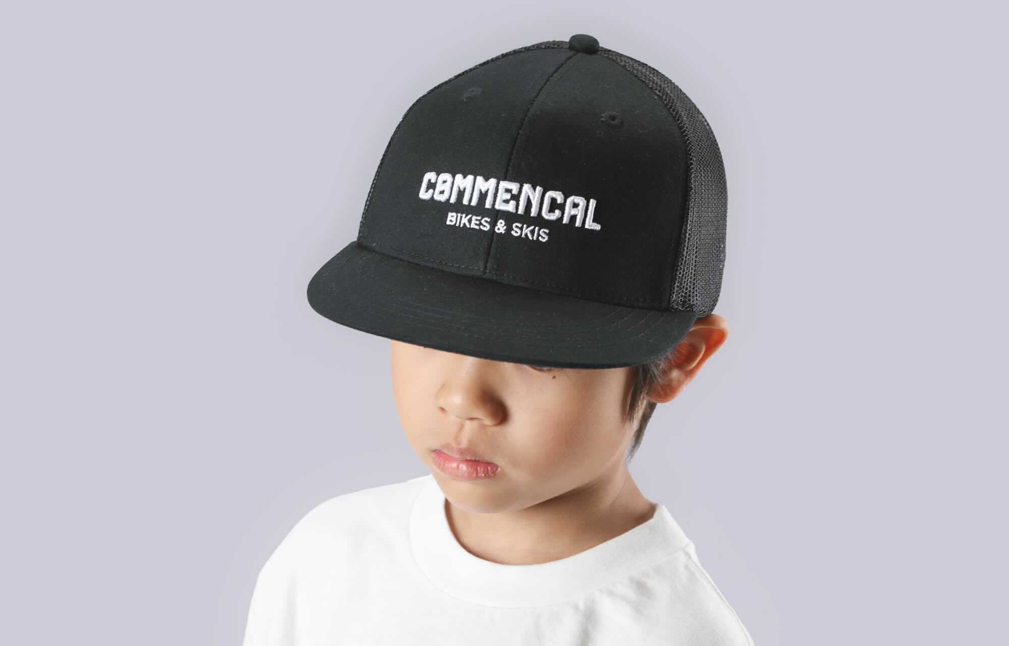 COMMENCAL KIDS CORPORATE TRUCKER CAP BLACK image number 2