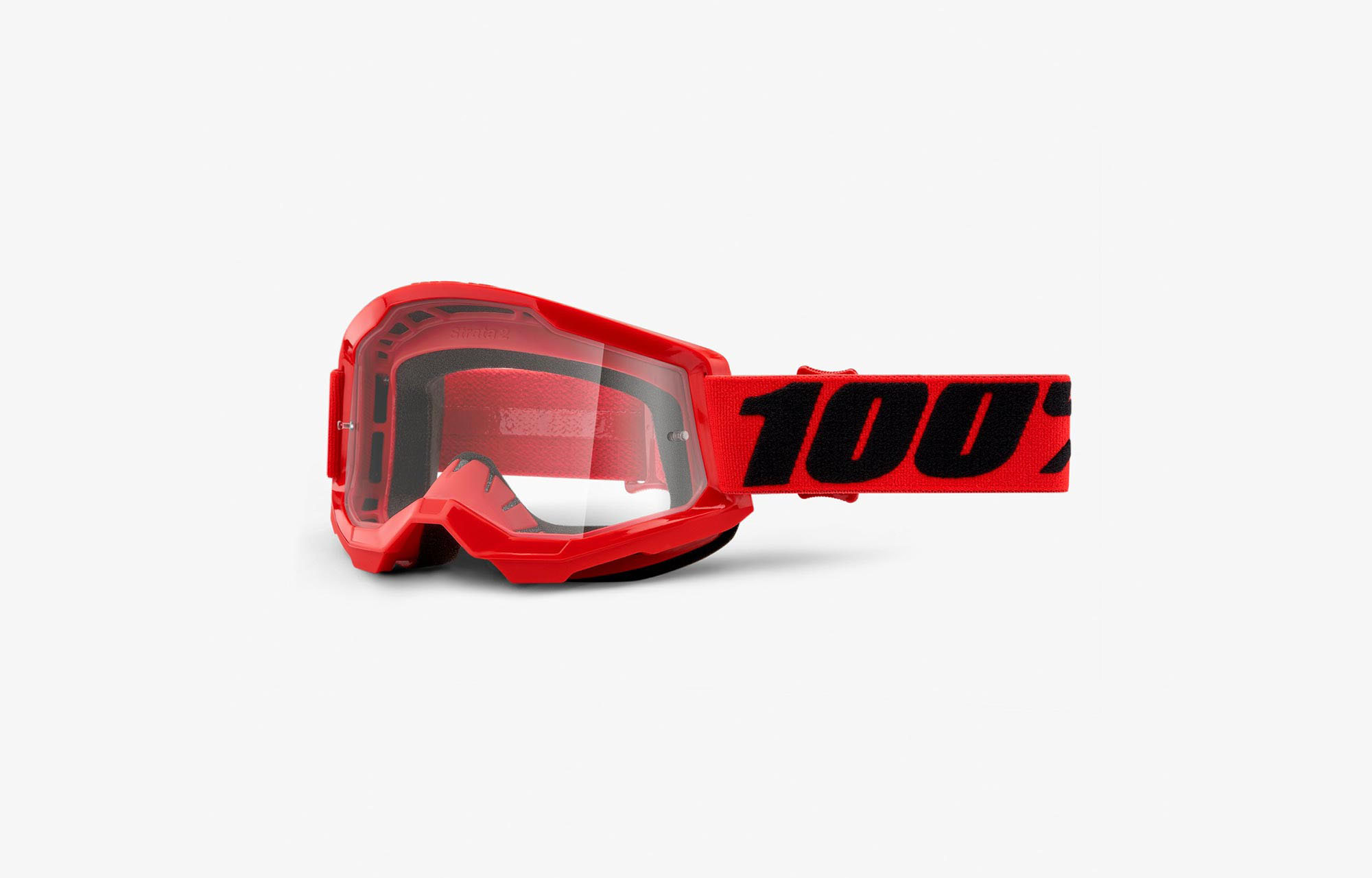 100% STRATA GOGGLES RED - CLEAR LENS image number 0