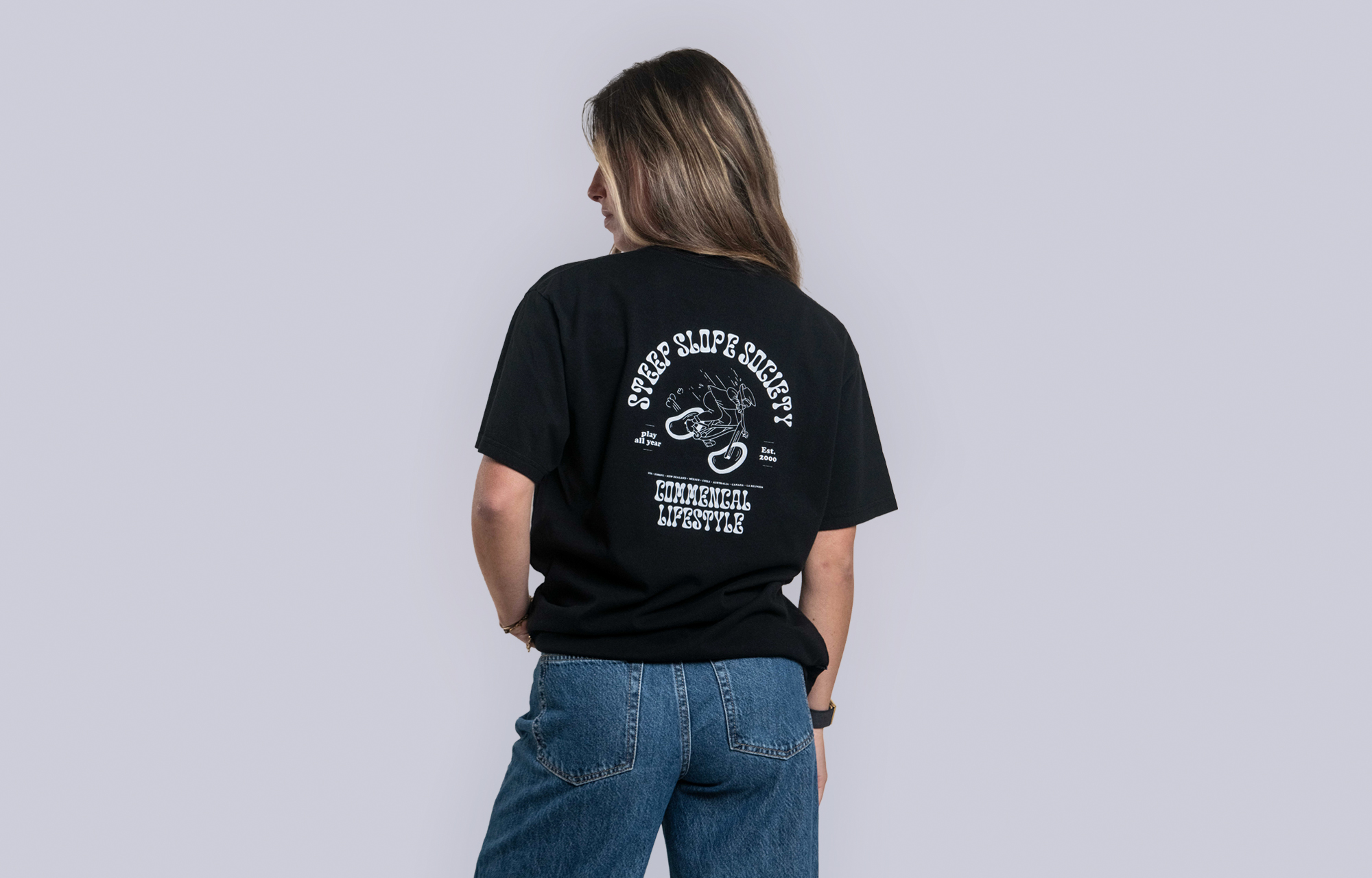 COMMENCAL REGULAR FIT CARTOON T-SHIRT BLACK image number 1