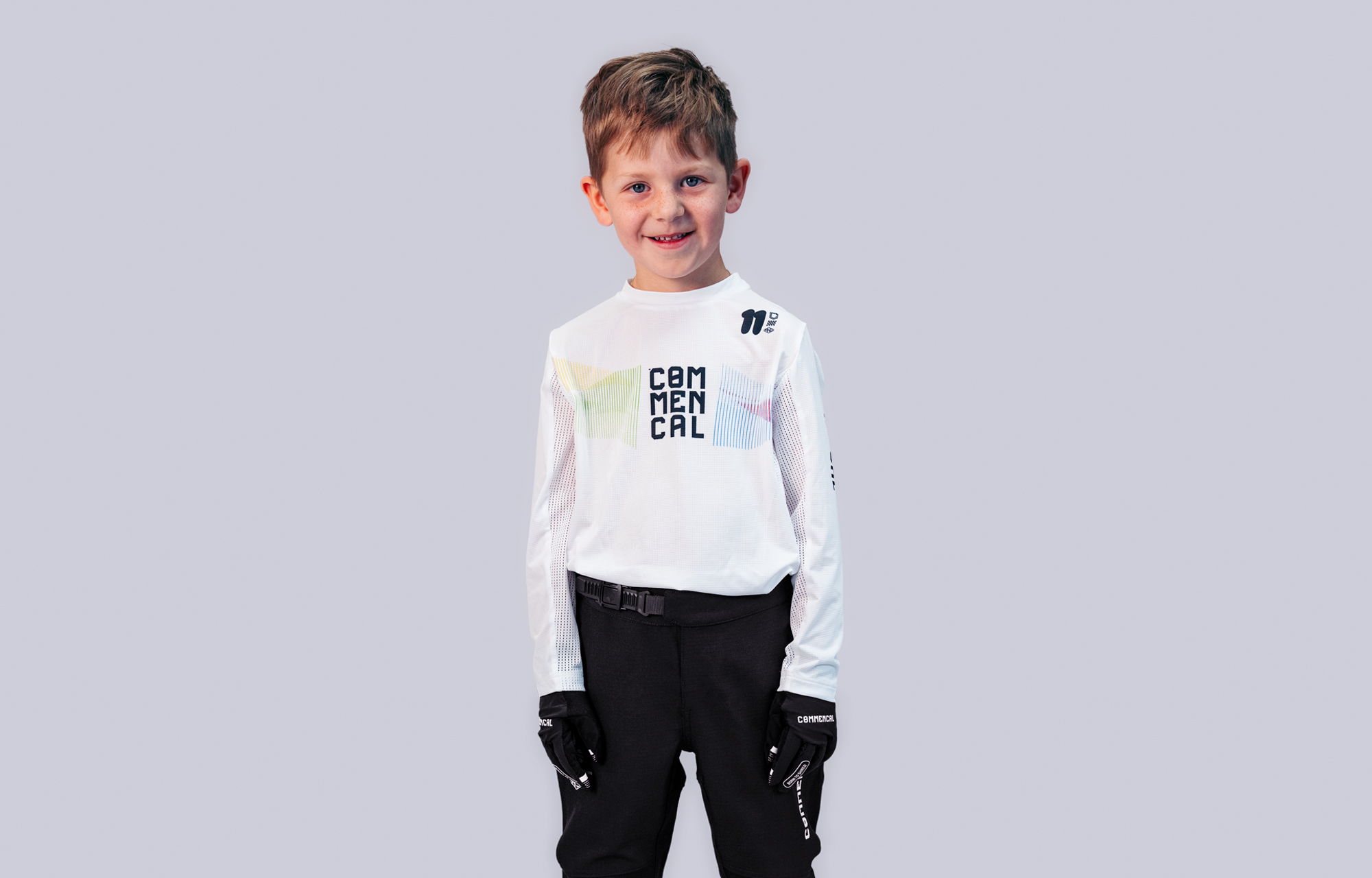 MAILLOT COMMENCAL LIGHTECH MANGA LARGA KIDS VALI H&Ouml;LL WHITE image cover number 0