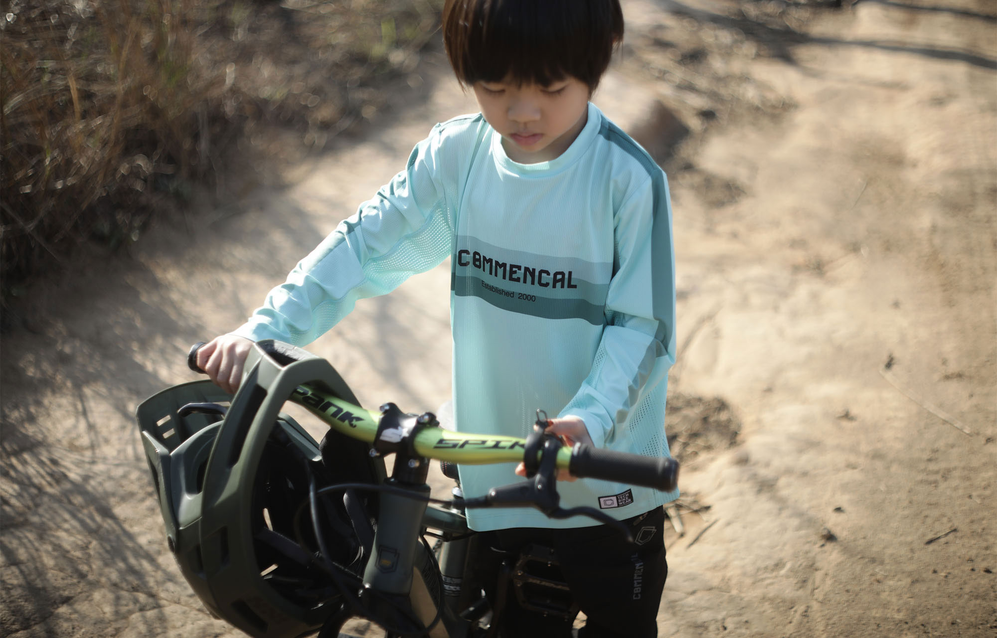 COMMENCAL KIDS LIGHTECH RACE LONG SLEEVE JERSEY FROZEN BLUE image number 3