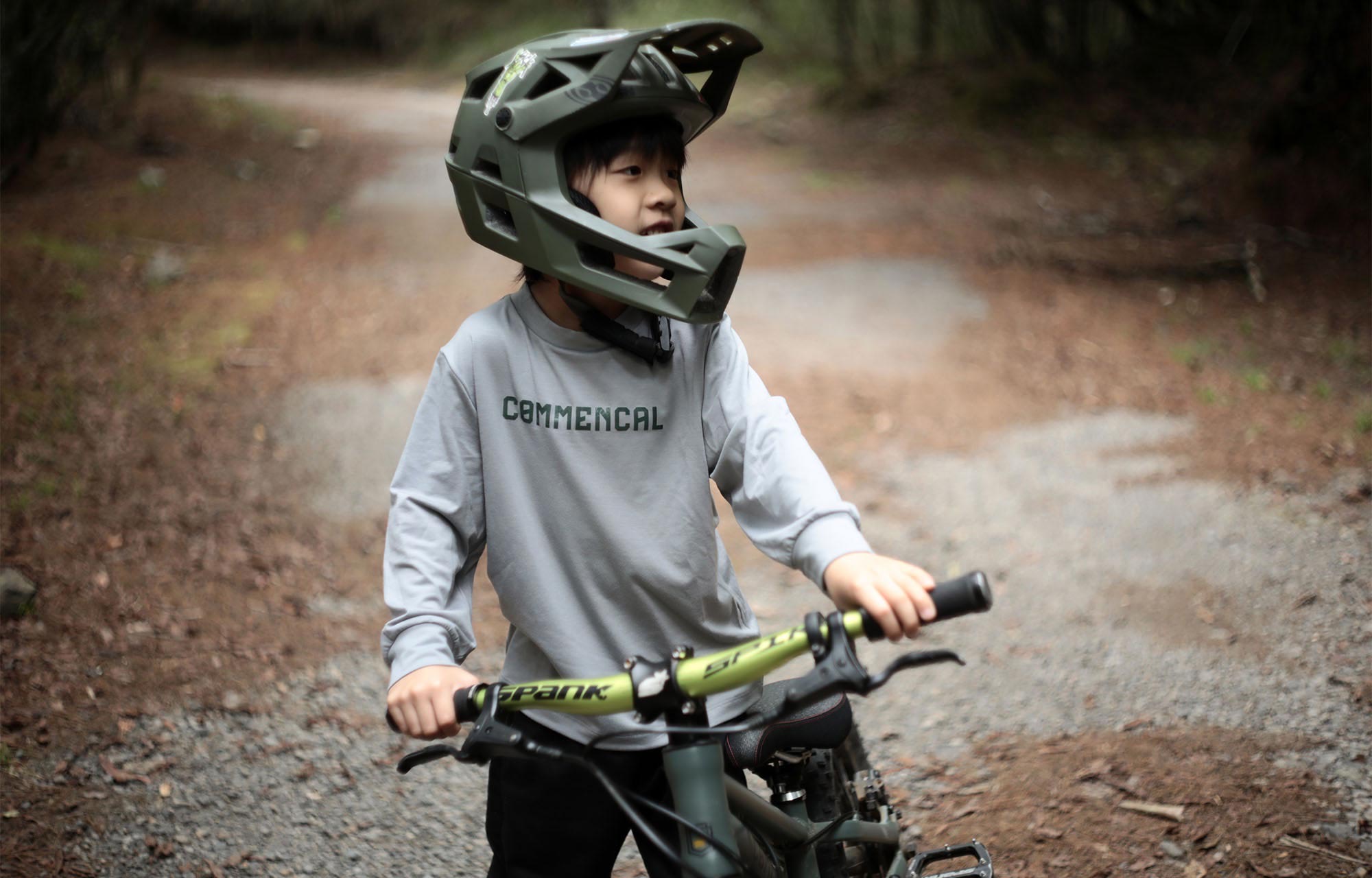 COMMENCAL KIDS LONG SLEEVE TECH-TEE GREY image number null