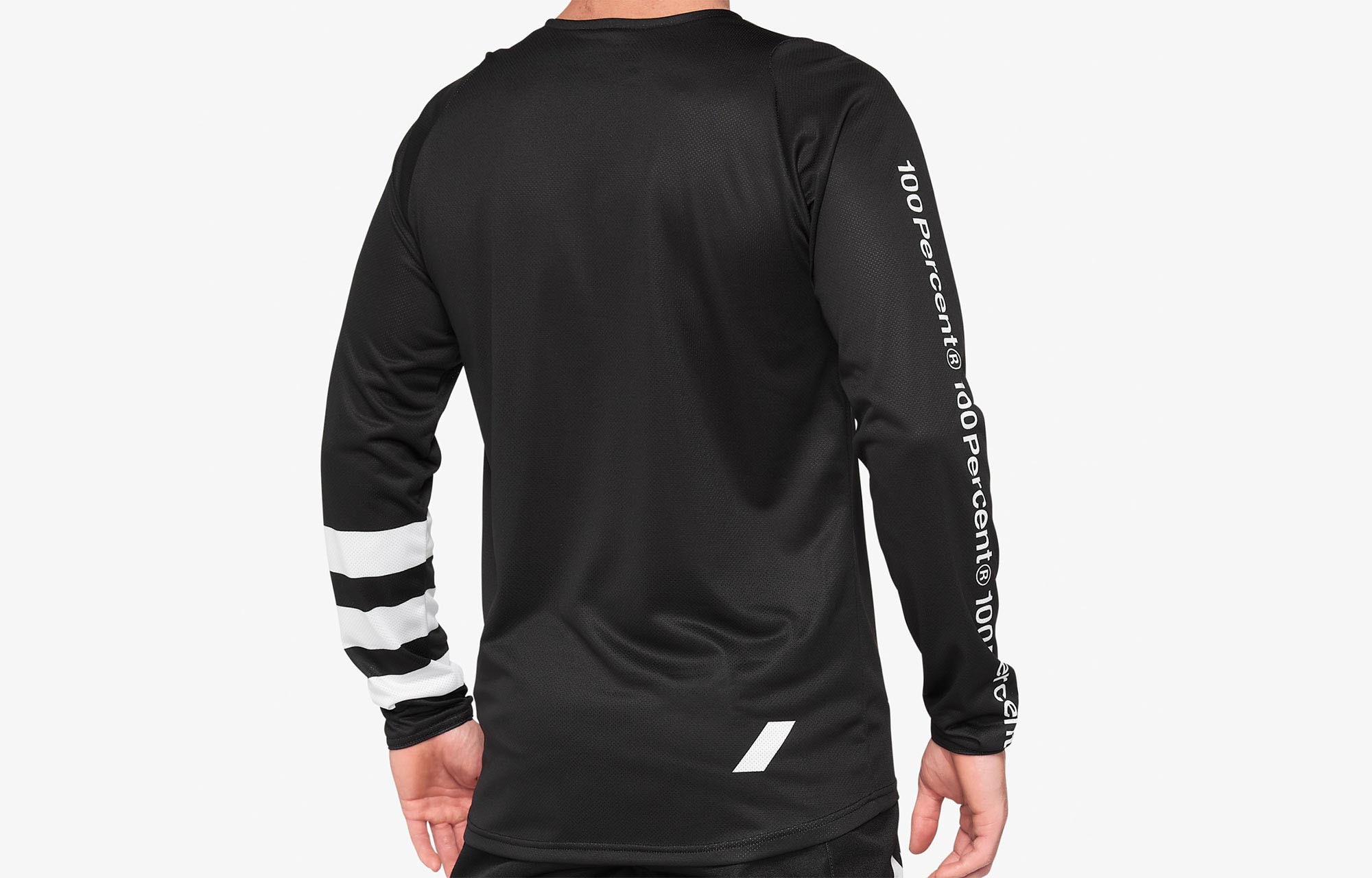 100% R-CORE LONG SLEEVE JERSEY BLACK/WHITE image number 0