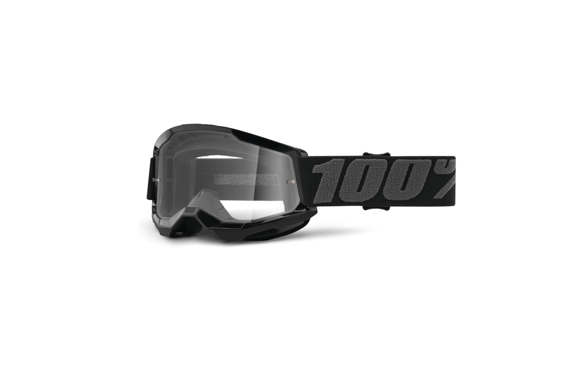 100% STRATA 2 GOGGLES BLACK - CLEAR LENS image number 0