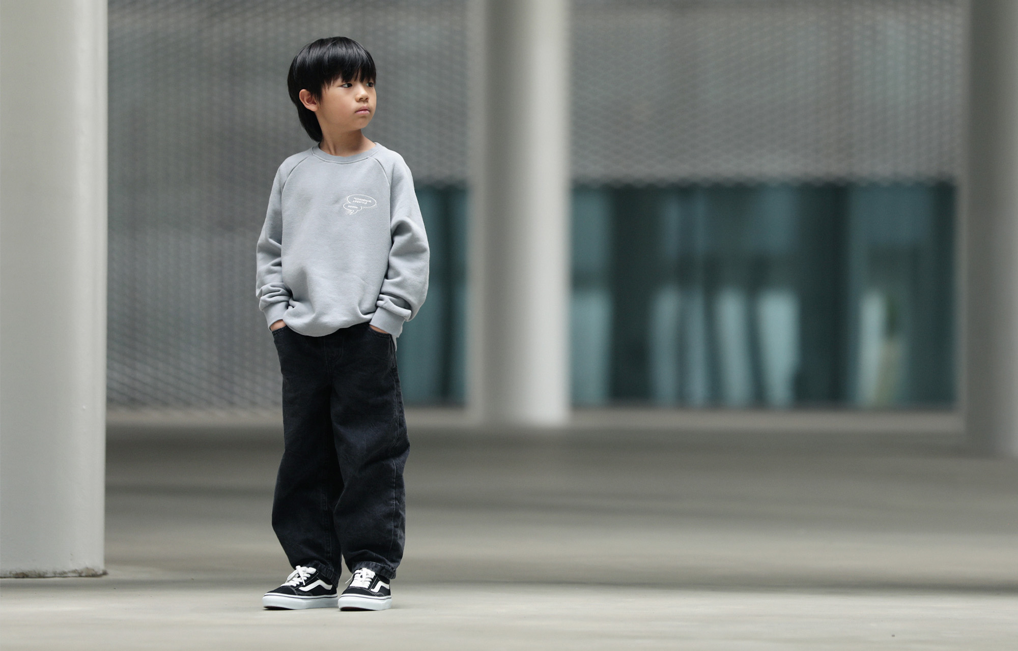 CREWNECK COMMENCAL KIDS CARTOON GREY image number 2