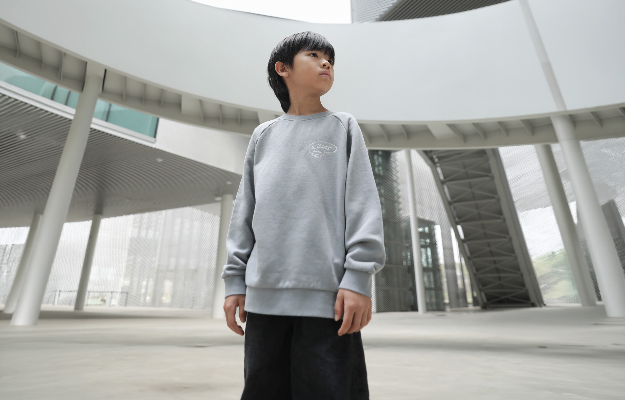 CREWNECK COMMENCAL KIDS CARTOON GREY image number 4