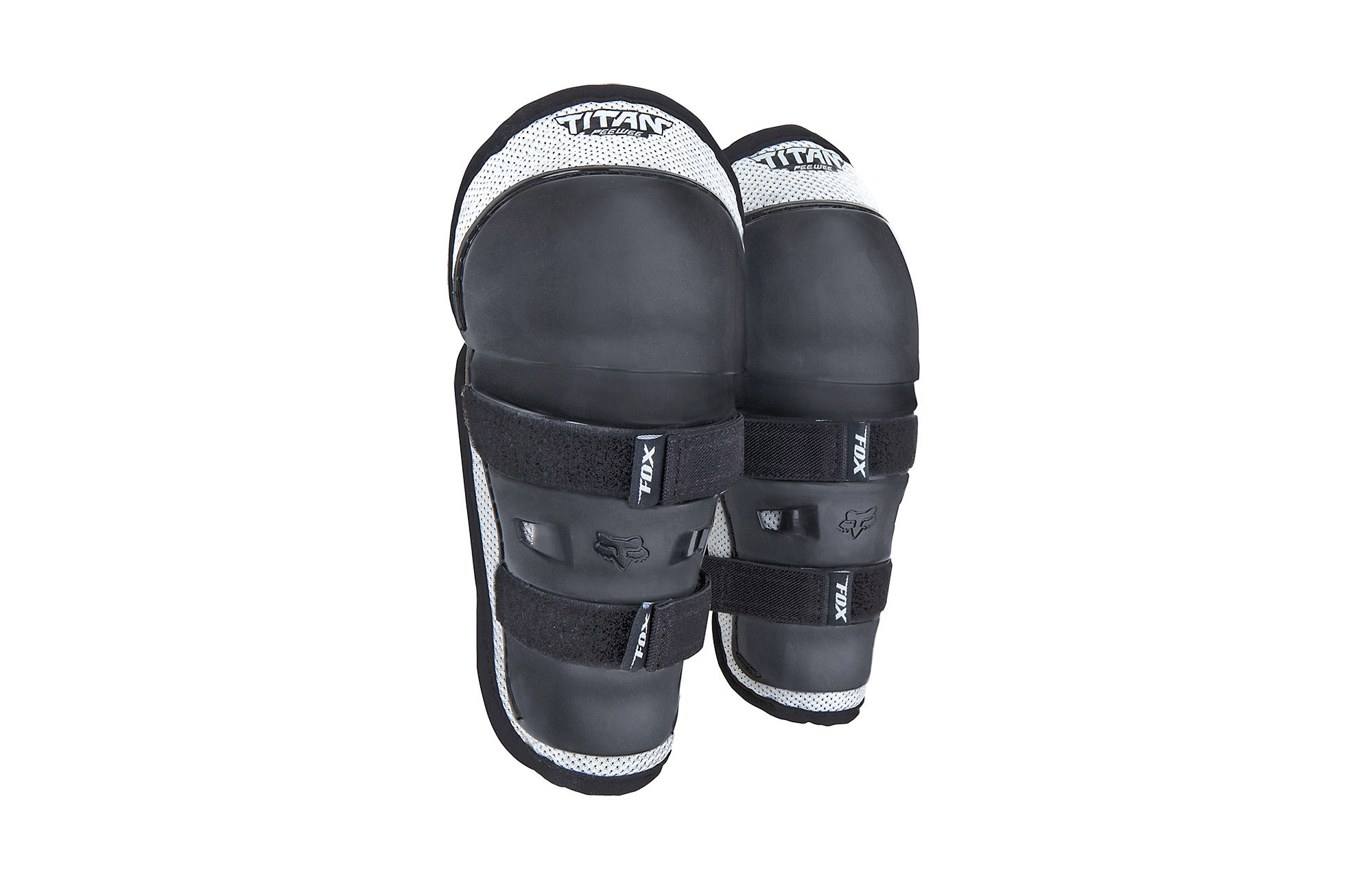 FOX PEEWEE TITAN KNIESCHONER BLACK/SILVER image number 0