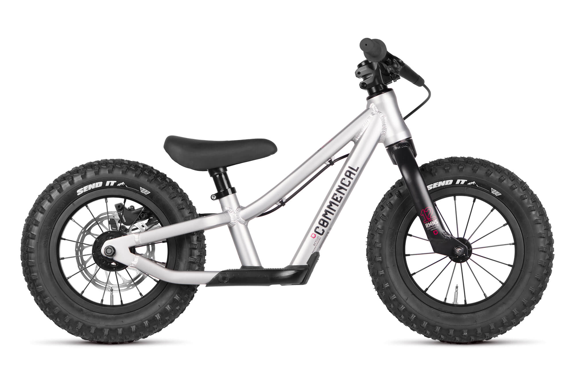 COMMENCAL RAMONES 12 PUSH BIKE SILVER + REAR BRAKE KIT image number null