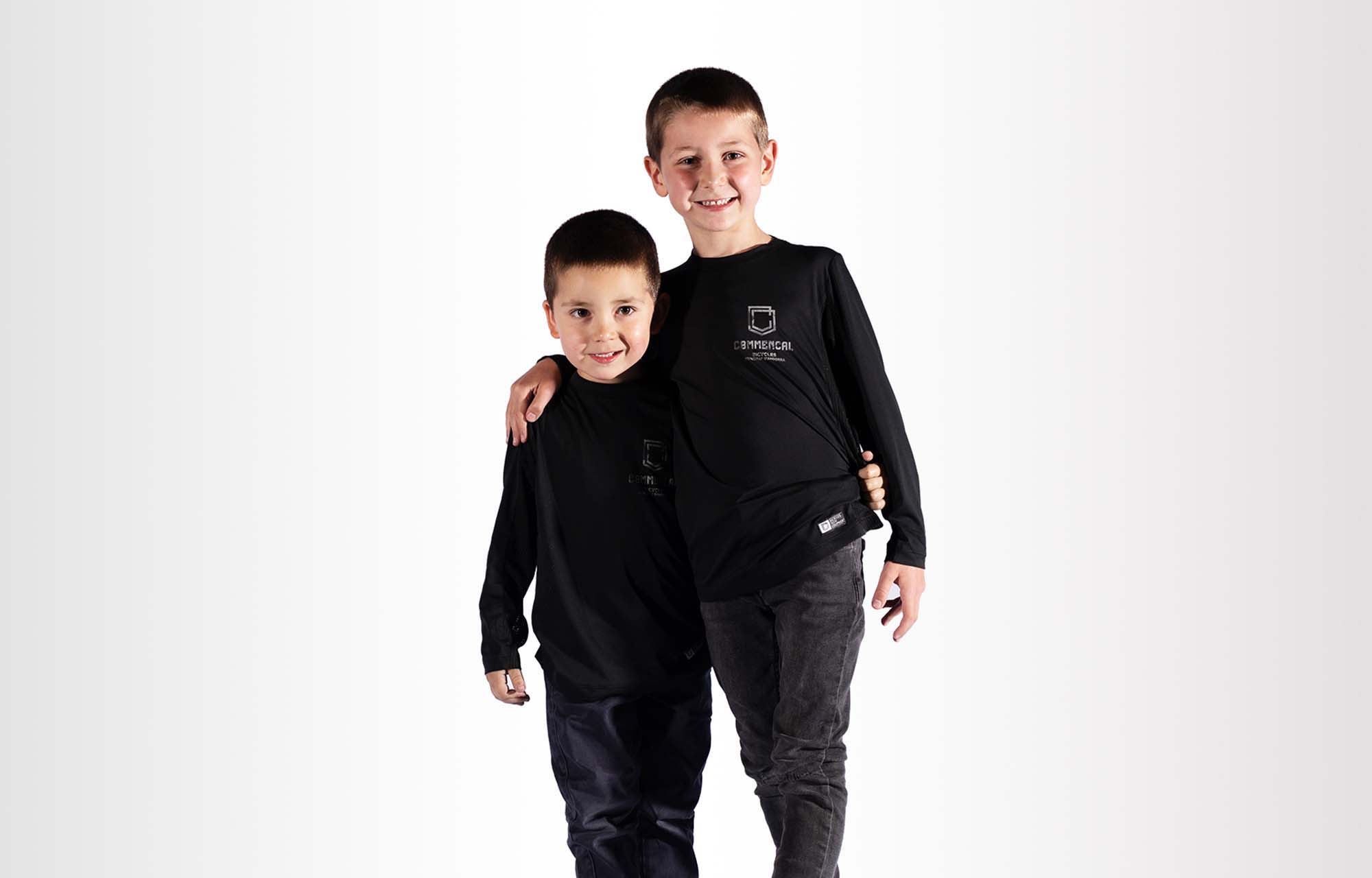 COMMENCAL KIDS LONG SLEEVE JERSEY BASIC BLACK image number 1