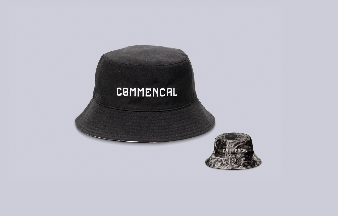 COMMENCAL REVERSIBLE BUCKET HAT BLACK PETROL image number 0