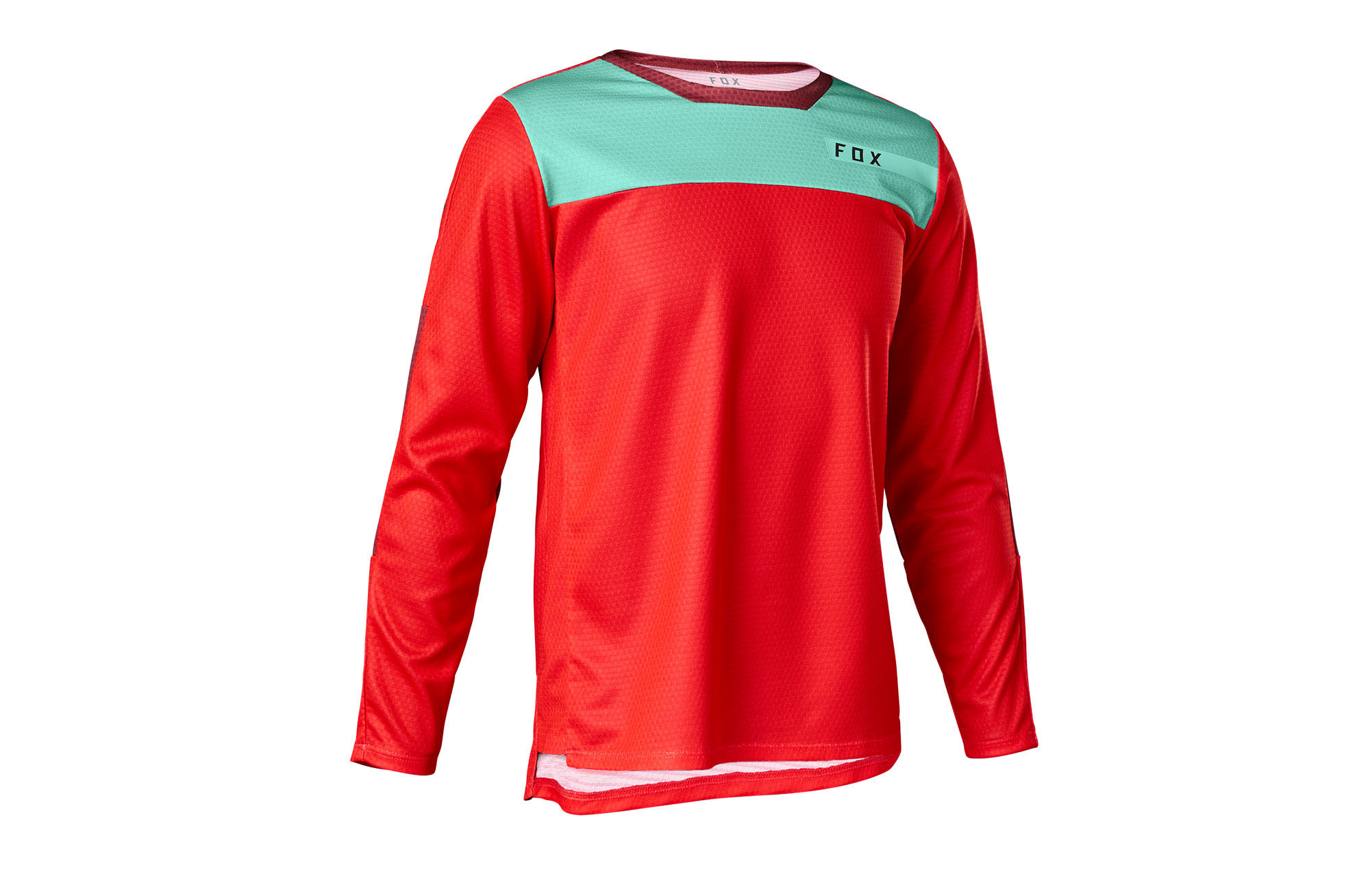 FOX KIDS DEFEND LONG SLEEVE JERSEY FLUO RED image number 0
