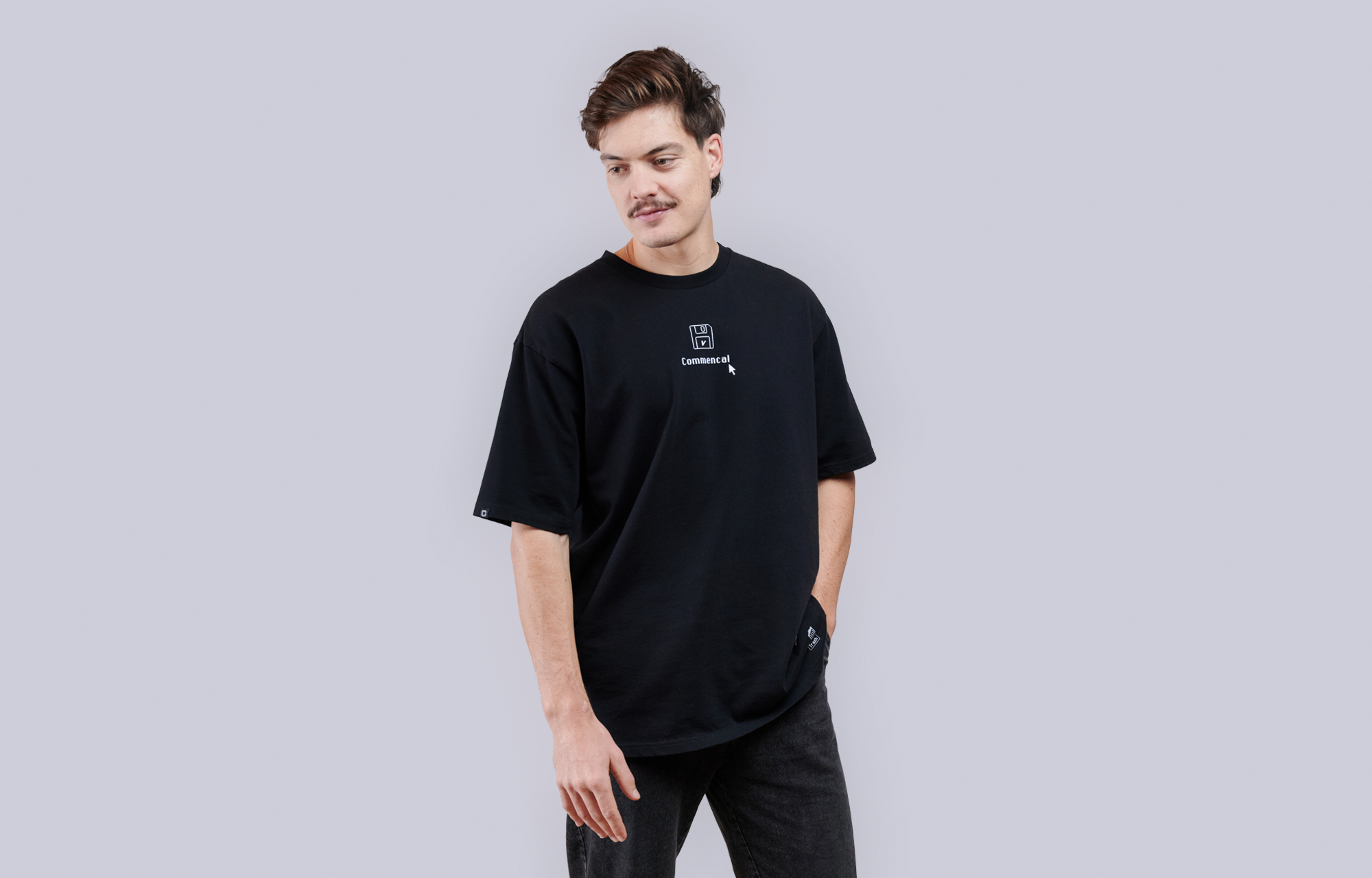 COMMENCAL DISKETTE LOOSE FIT T-SHIRT BLACK image number 0